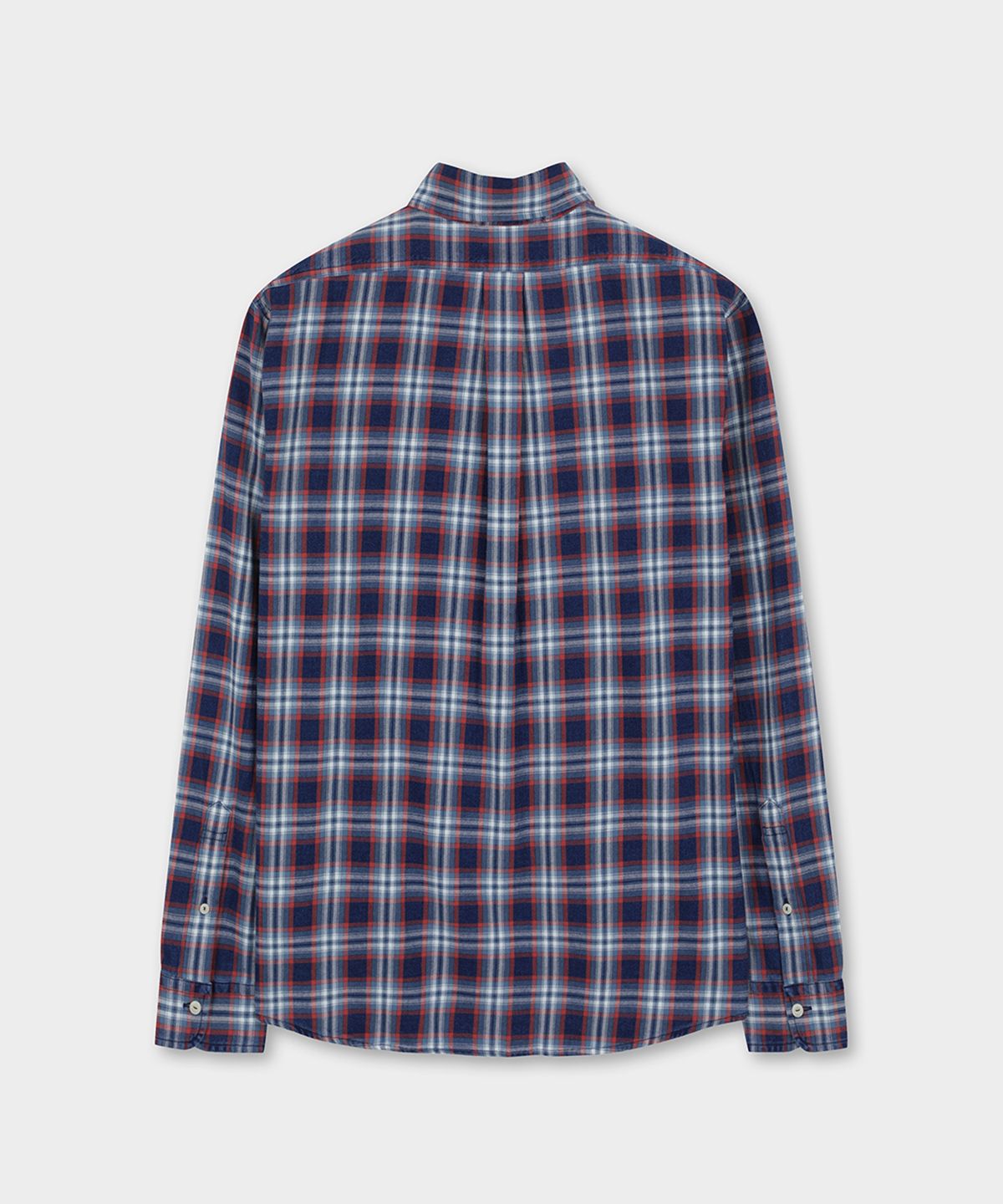 브룩스 브라더스(BROOKS BROTHERS) YD 체크 패턴 인디고 워크셔츠 (레드) (BBTHMM3765DEF)