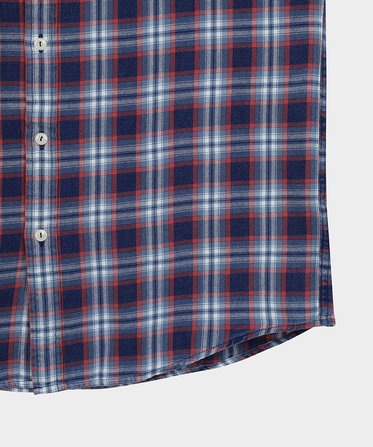 브룩스 브라더스(BROOKS BROTHERS) YD 체크 패턴 인디고 워크셔츠 (레드) (BBTHMM3765DEF)