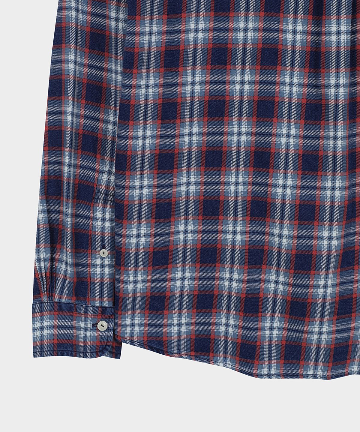 브룩스 브라더스(BROOKS BROTHERS) YD 체크 패턴 인디고 워크셔츠 (레드) (BBTHMM3765DEF)