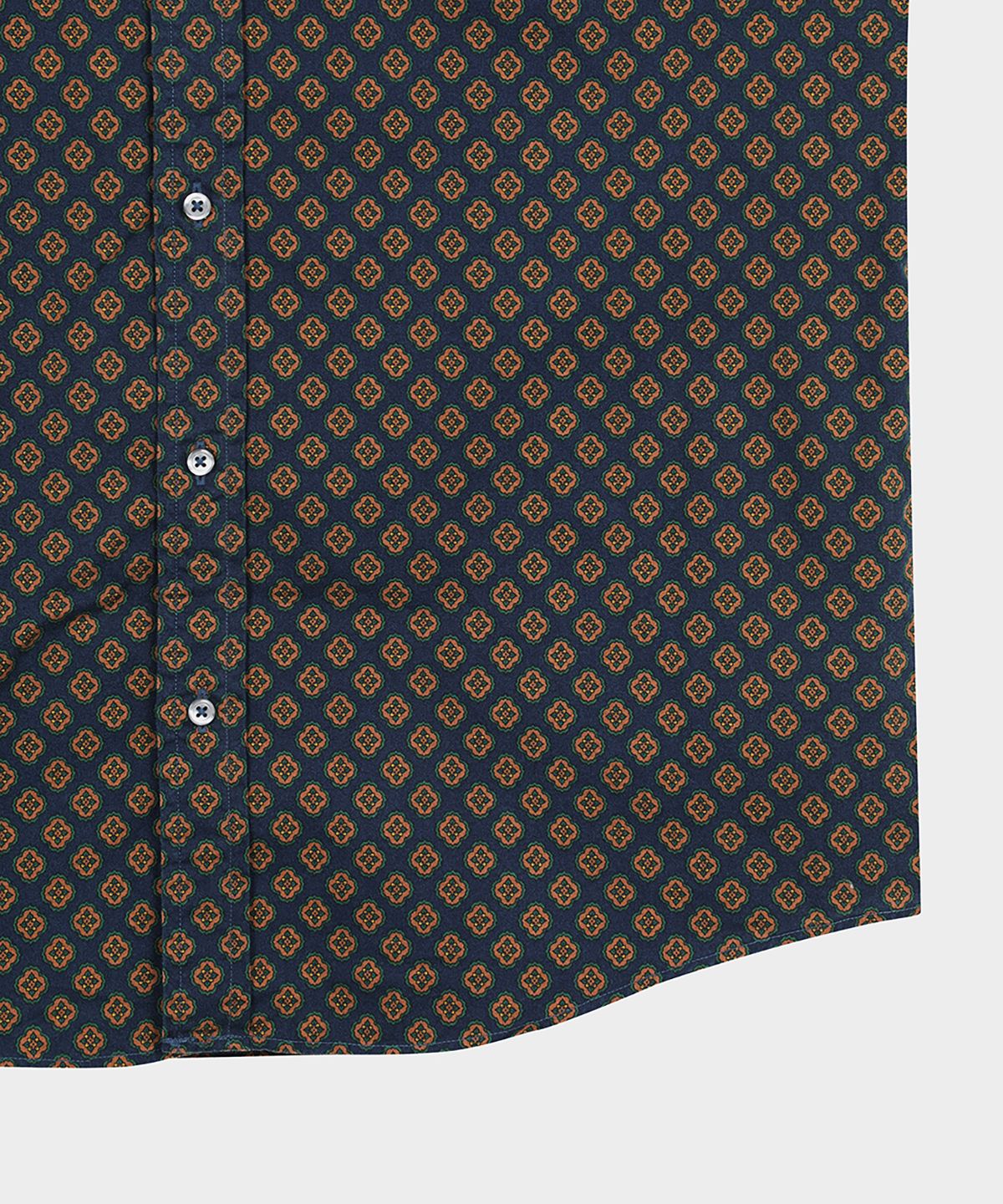 브룩스 브라더스(BROOKS BROTHERS) 프라이데이 옥스포드 풀라드 프린트 셔츠 (네이비) (BBTHMM3729QEF)