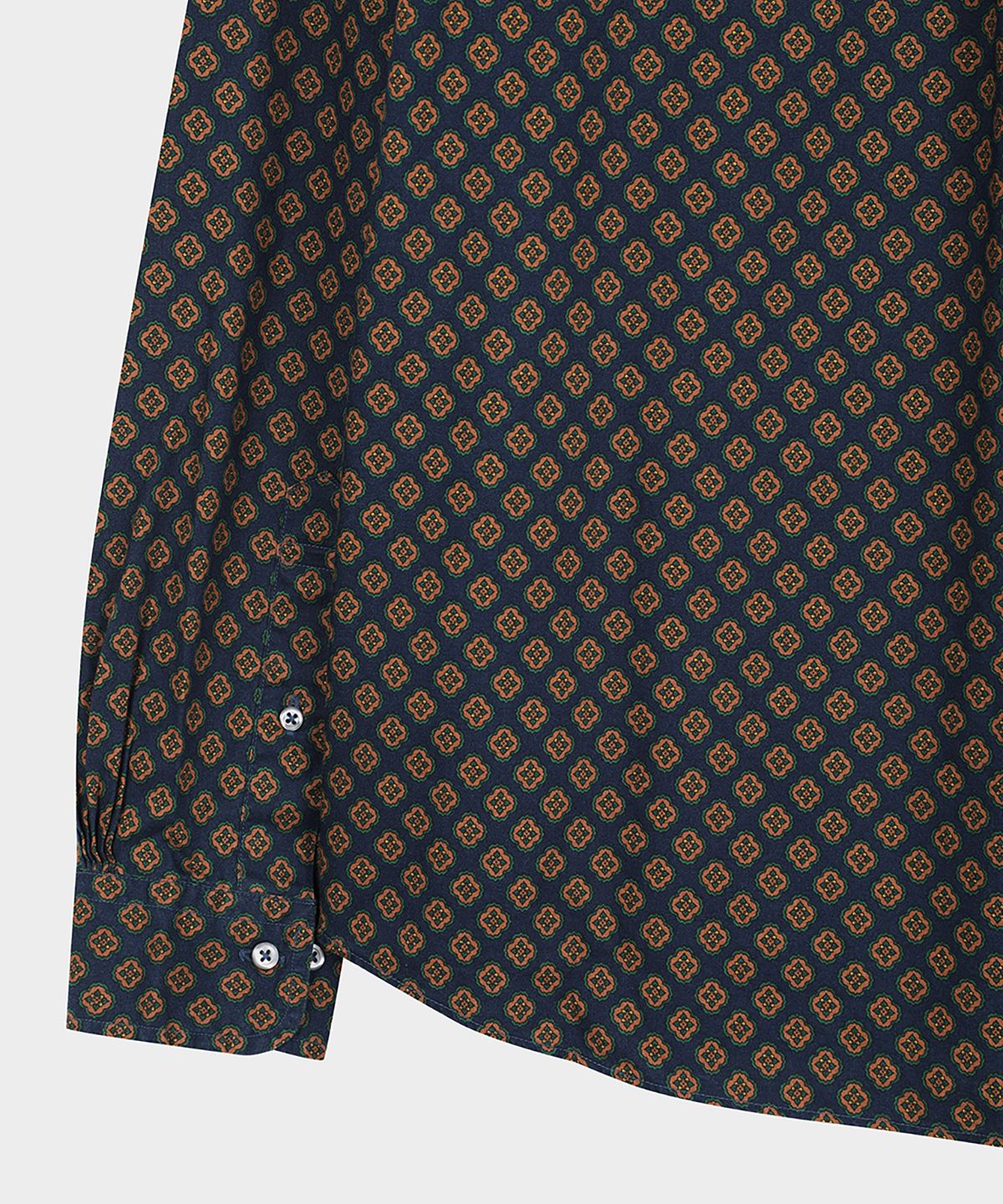 브룩스 브라더스(BROOKS BROTHERS) 프라이데이 옥스포드 풀라드 프린트 셔츠 (네이비) (BBTHMM3729QEF)