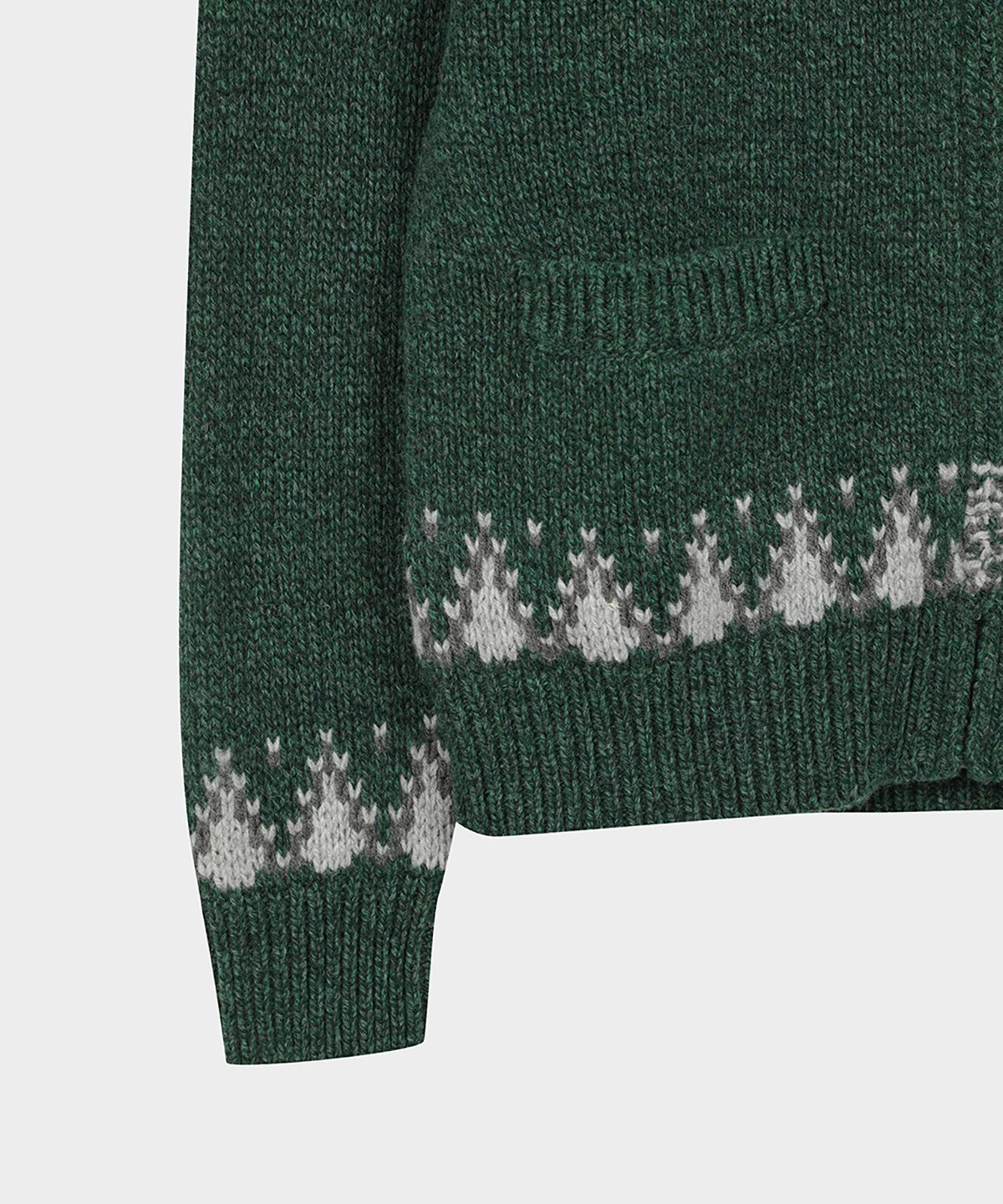 브룩스 브라더스(BROOKS BROTHERS) 아카이브 울 스키 코위찬 풀집스웨터 (그린) (BBWWMM3881JEW)