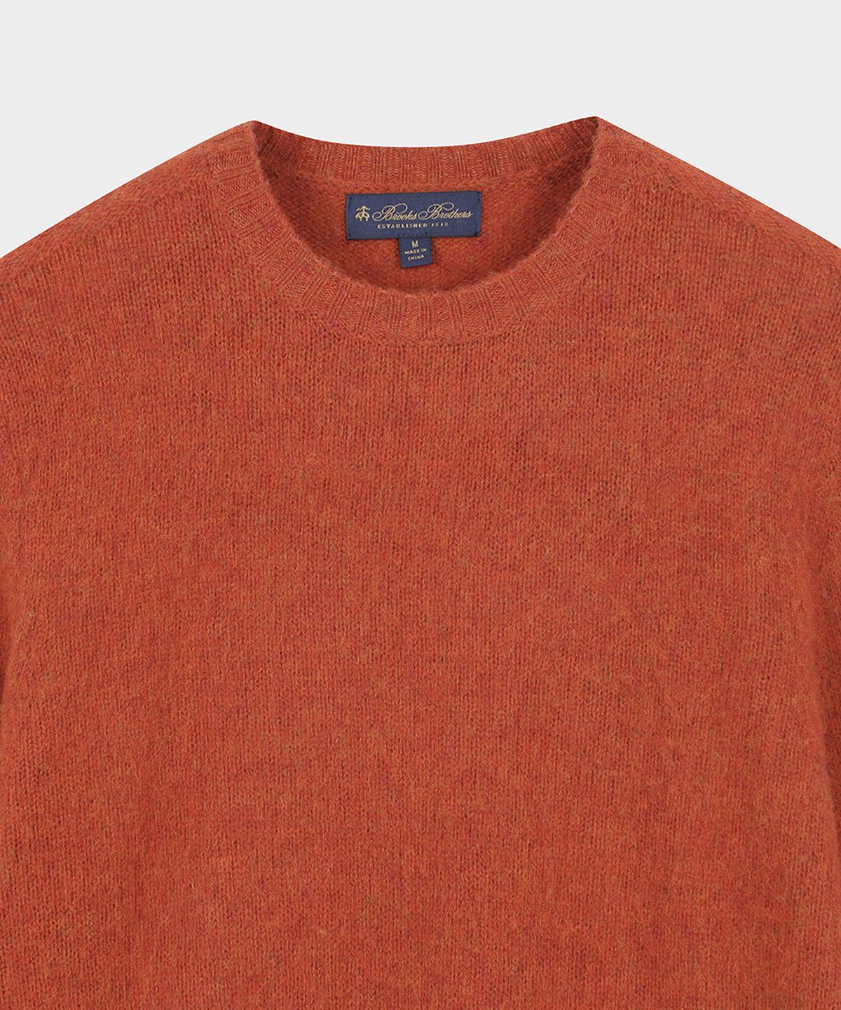 브룩스 브라더스(BROOKS BROTHERS) 브러쉬드 울 클래식 스웨터 (다크오렌지) (BBWRMM4282FEW)