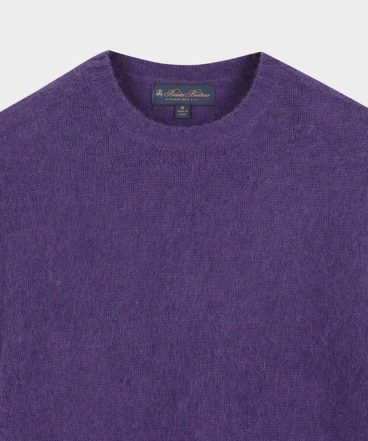 브룩스 브라더스(BROOKS BROTHERS) 브러쉬드 울 클래식 스웨터 (퍼플) (BBWRMM4280TEW)