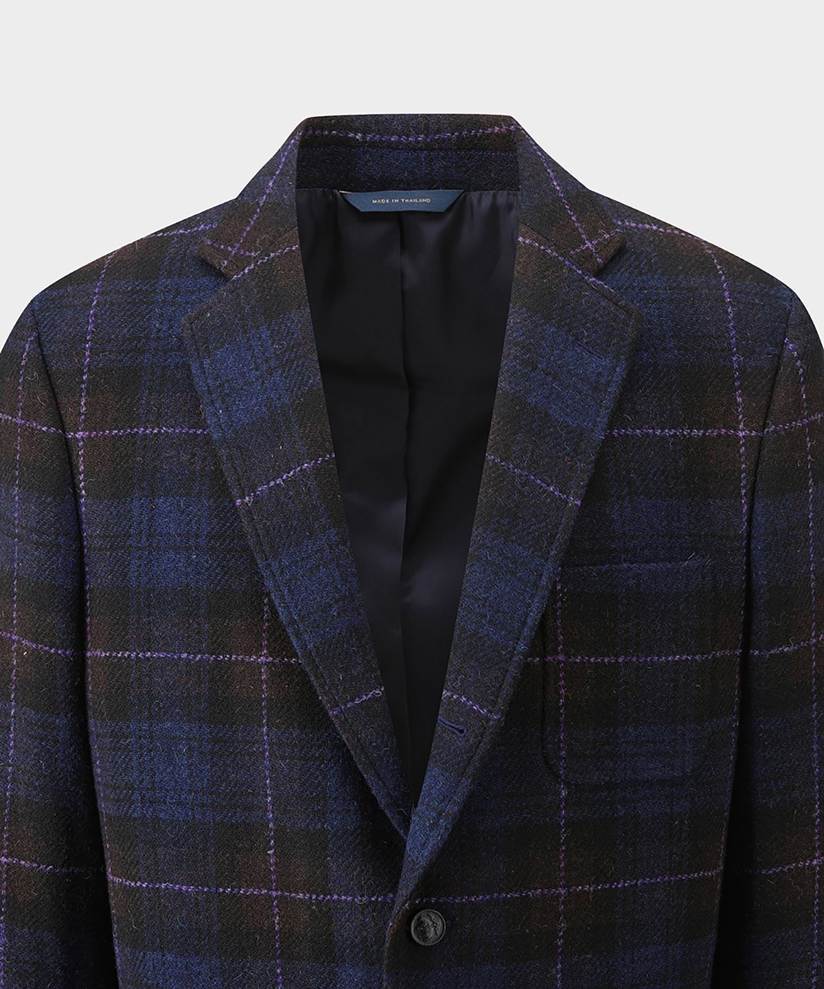 브룩스 브라더스(BROOKS BROTHERS) 트레디셔널핏 1818 해리스트위드 3버튼 색 재킷 (퍼플) (BBJSMM46507EF)