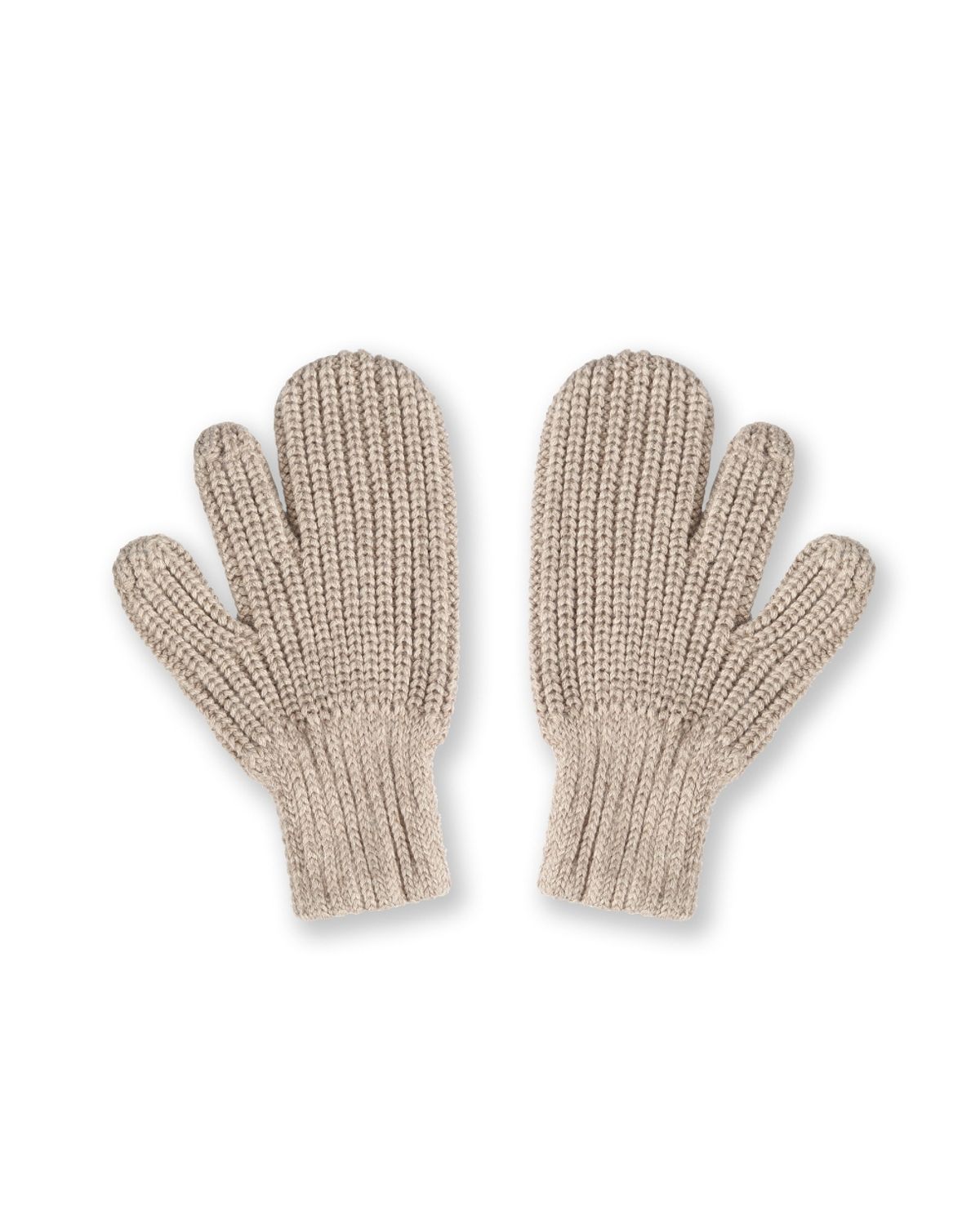 비슬로우(BESLOW) 3 FINGER WOOL BLENDED KNIT GLOVES OATMEAL
