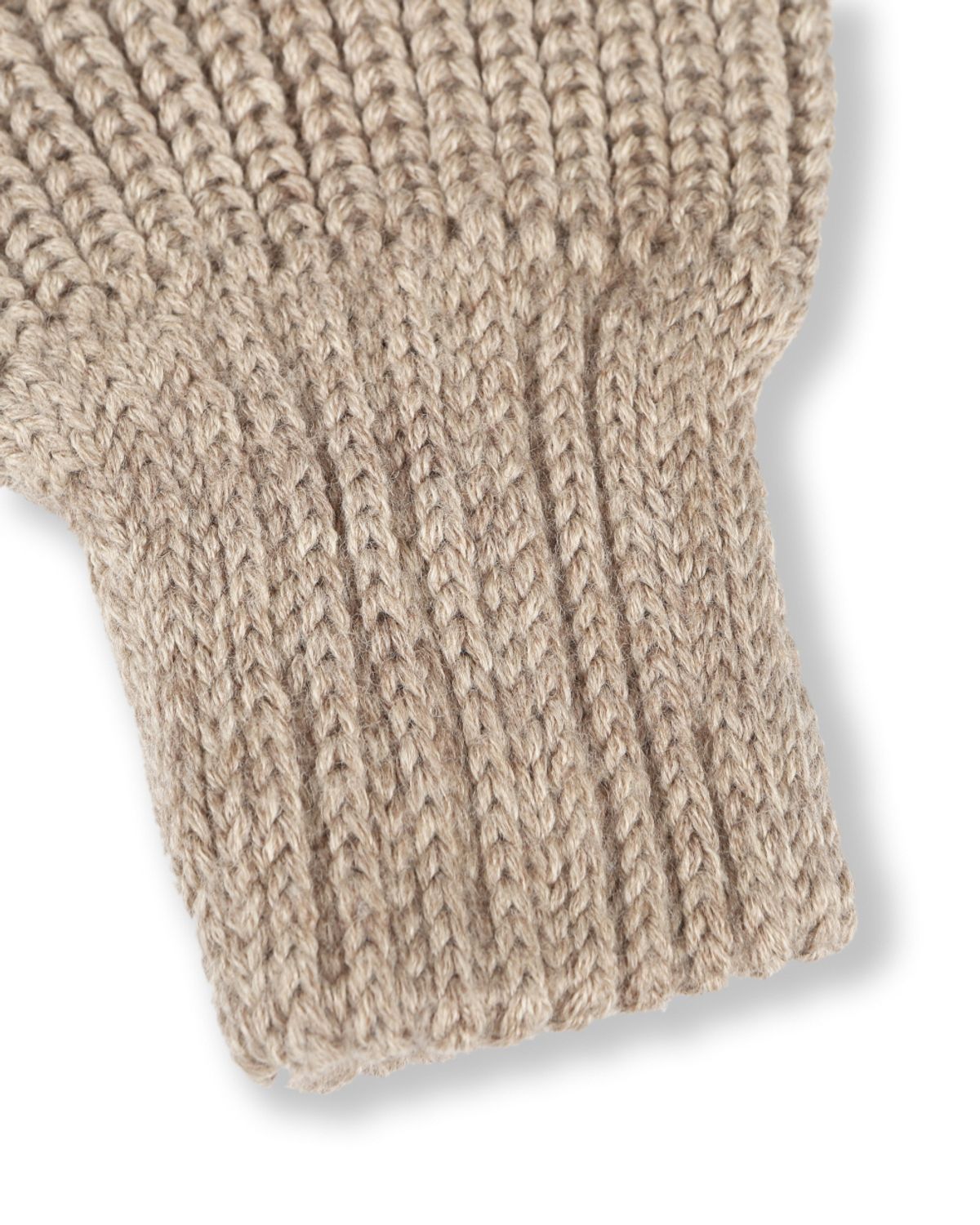 비슬로우(BESLOW) 3 FINGER WOOL BLENDED KNIT GLOVES OATMEAL