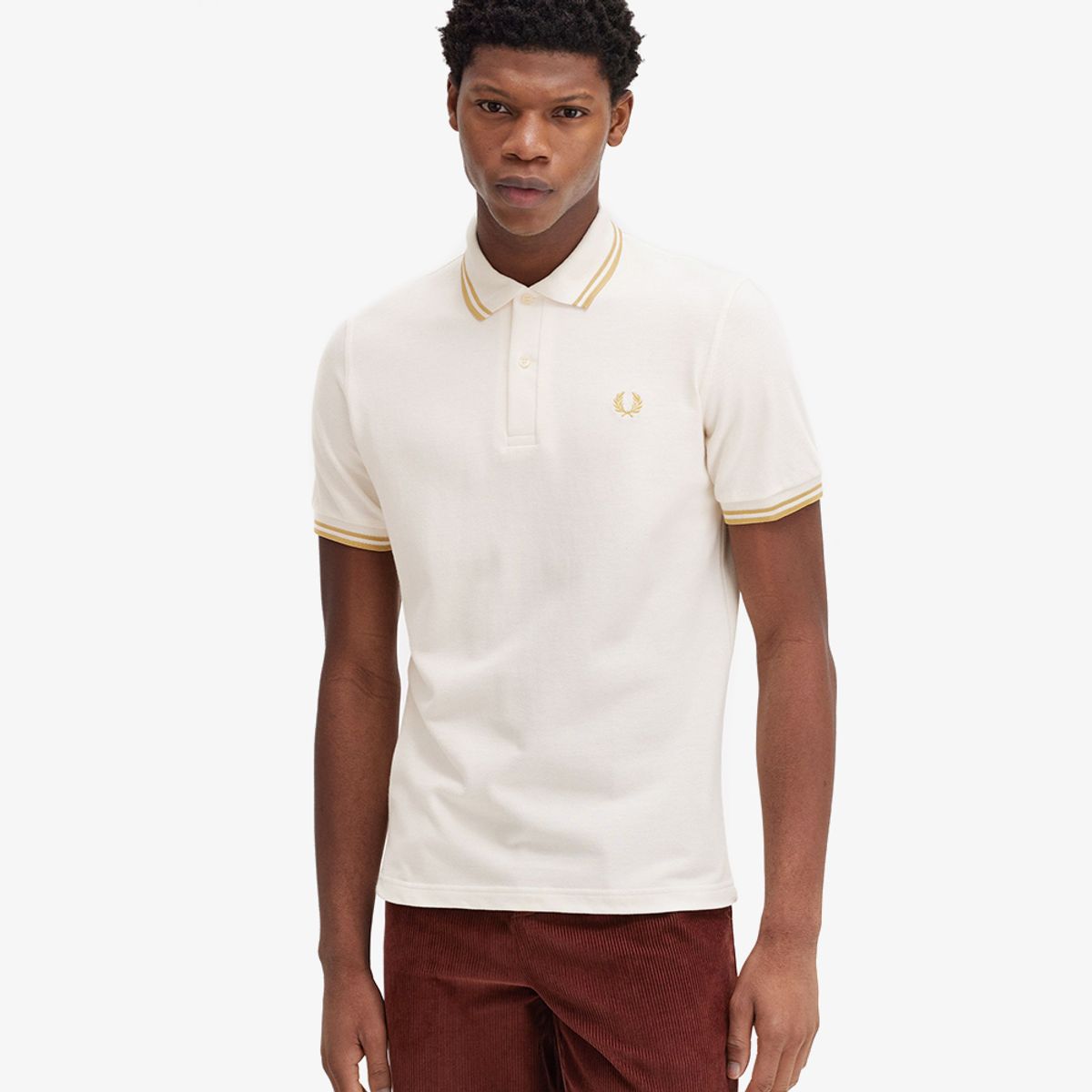 프레드페리(FRED PERRY) [M12] 트윈 팁 프레드페리 셔츠 - 에크루/허니콤 AFPM2430012-W79 Made In England