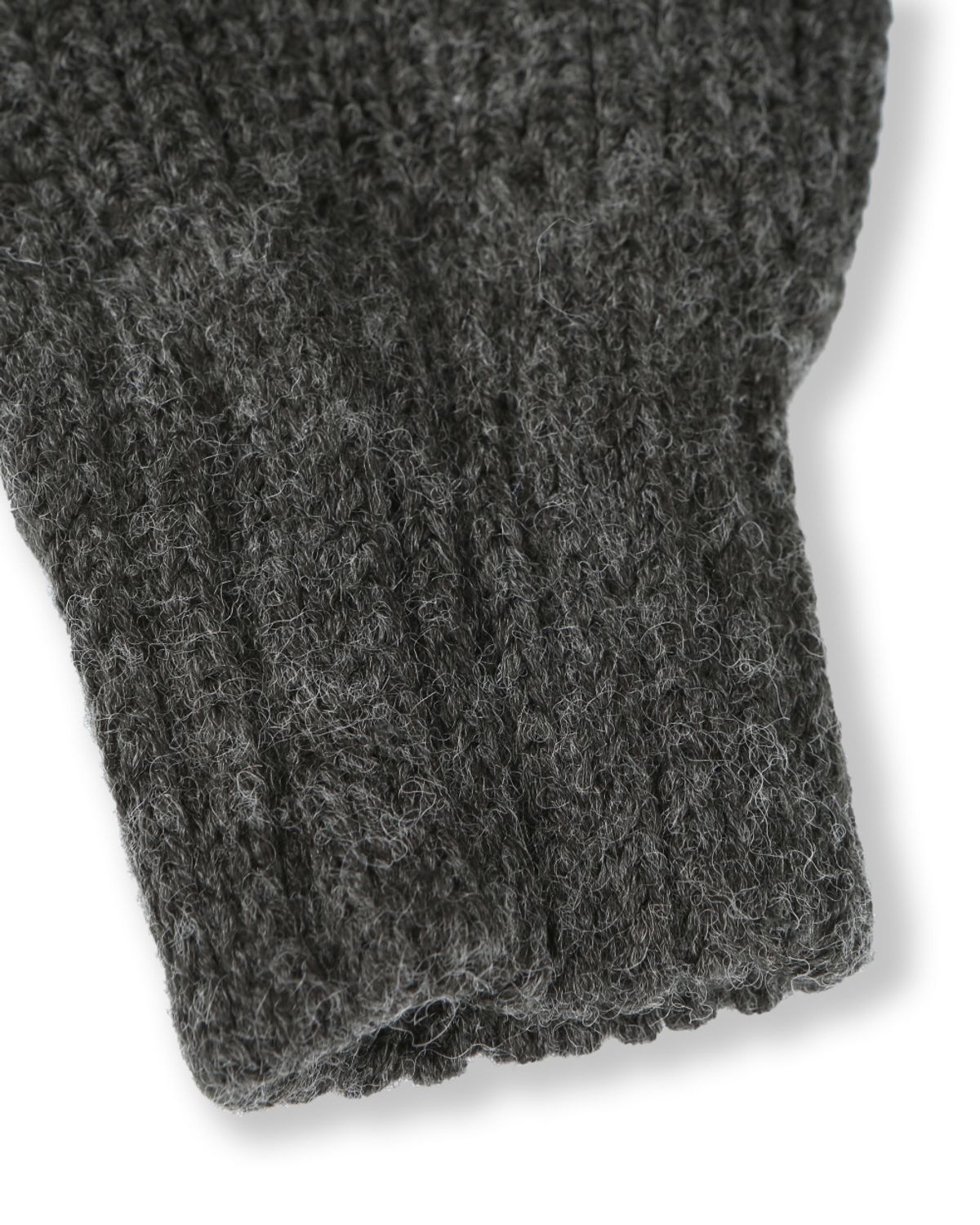 비슬로우(BESLOW) 3 FINGER WOOL BLENDED KNIT GLOVES CHARCOAL