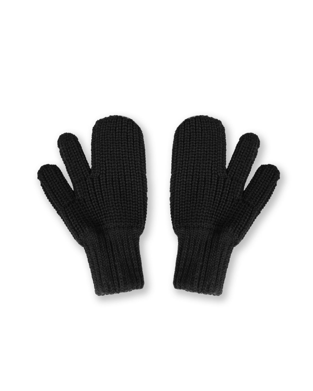 비슬로우(BESLOW) 3 FINGER WOOL BLENDED KNIT GLOVES BLACK