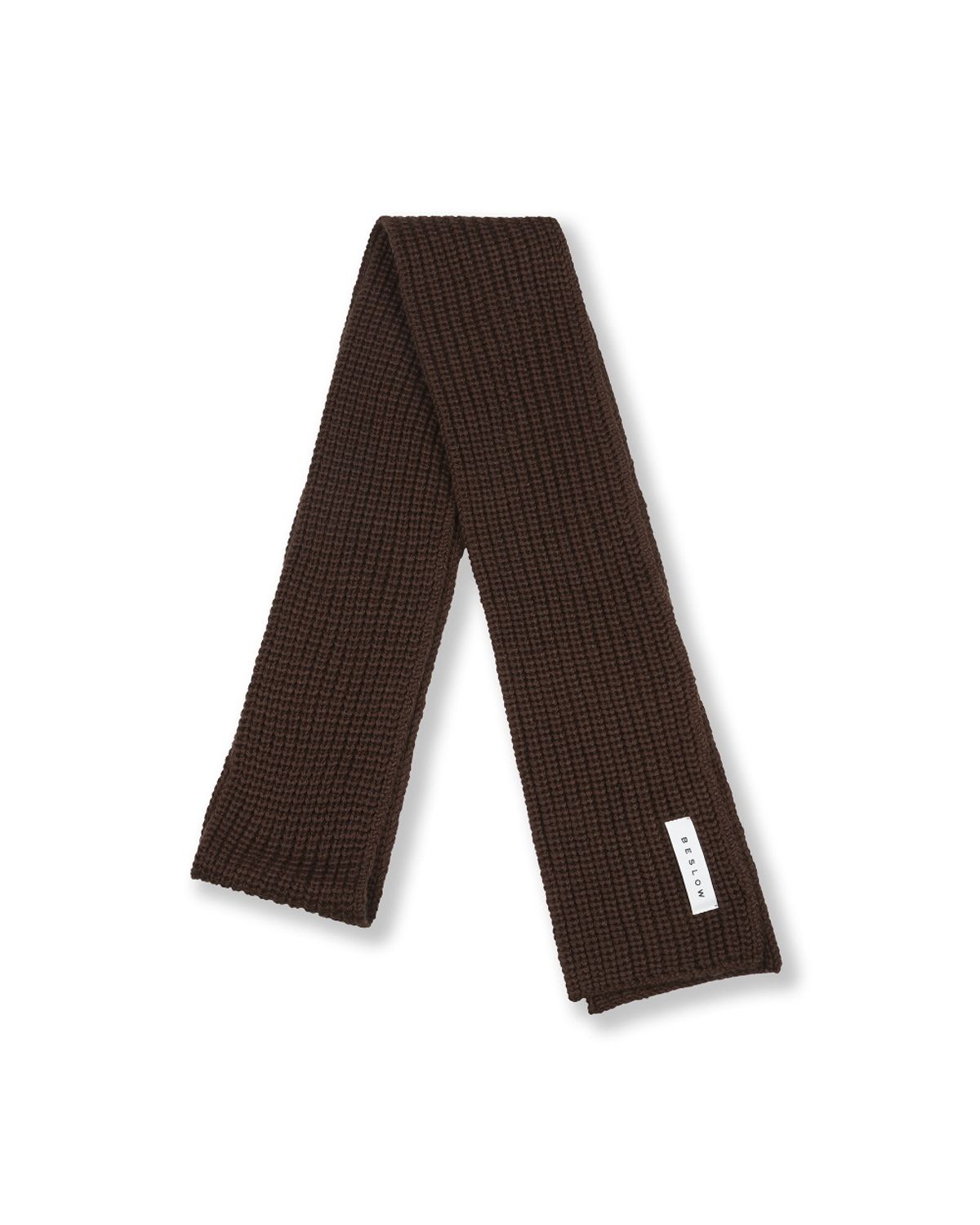 비슬로우(BESLOW) WOOL BLENDED MUFFLER BROWN