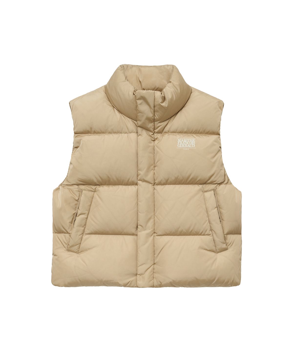 마리떼 프랑소와 저버(MARITHÉ + FRANҪOIS GIRBAUD) W CLASSIC LOGO DUCK DOWN CROP VEST beige