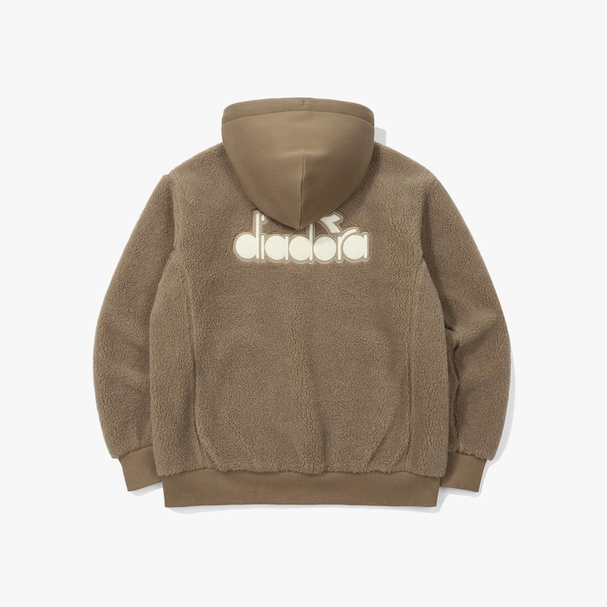 디아도라(diadora) 컴피 플리스 후드집업 BROWN