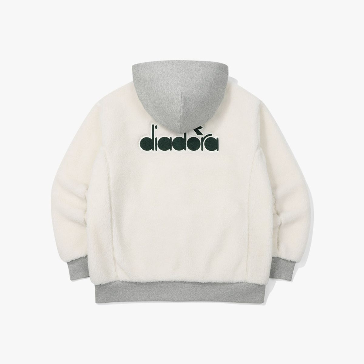 디아도라(diadora) 컴피 플리스 후드집업 OFF WHITE