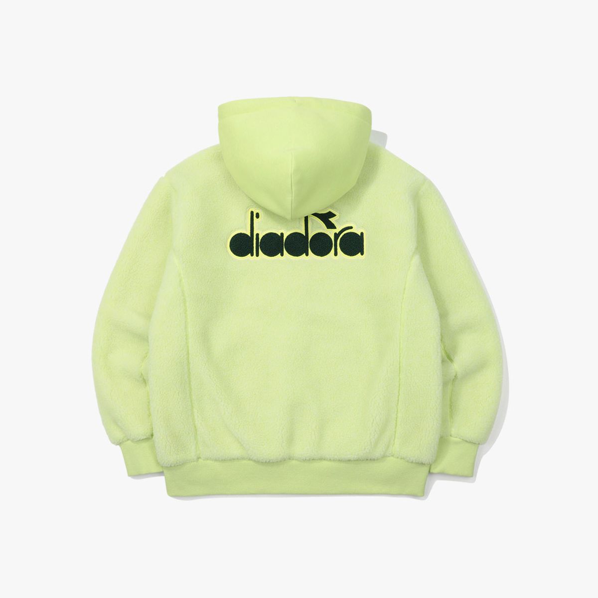 디아도라(diadora) 컴피 플리스 후드집업 LIME