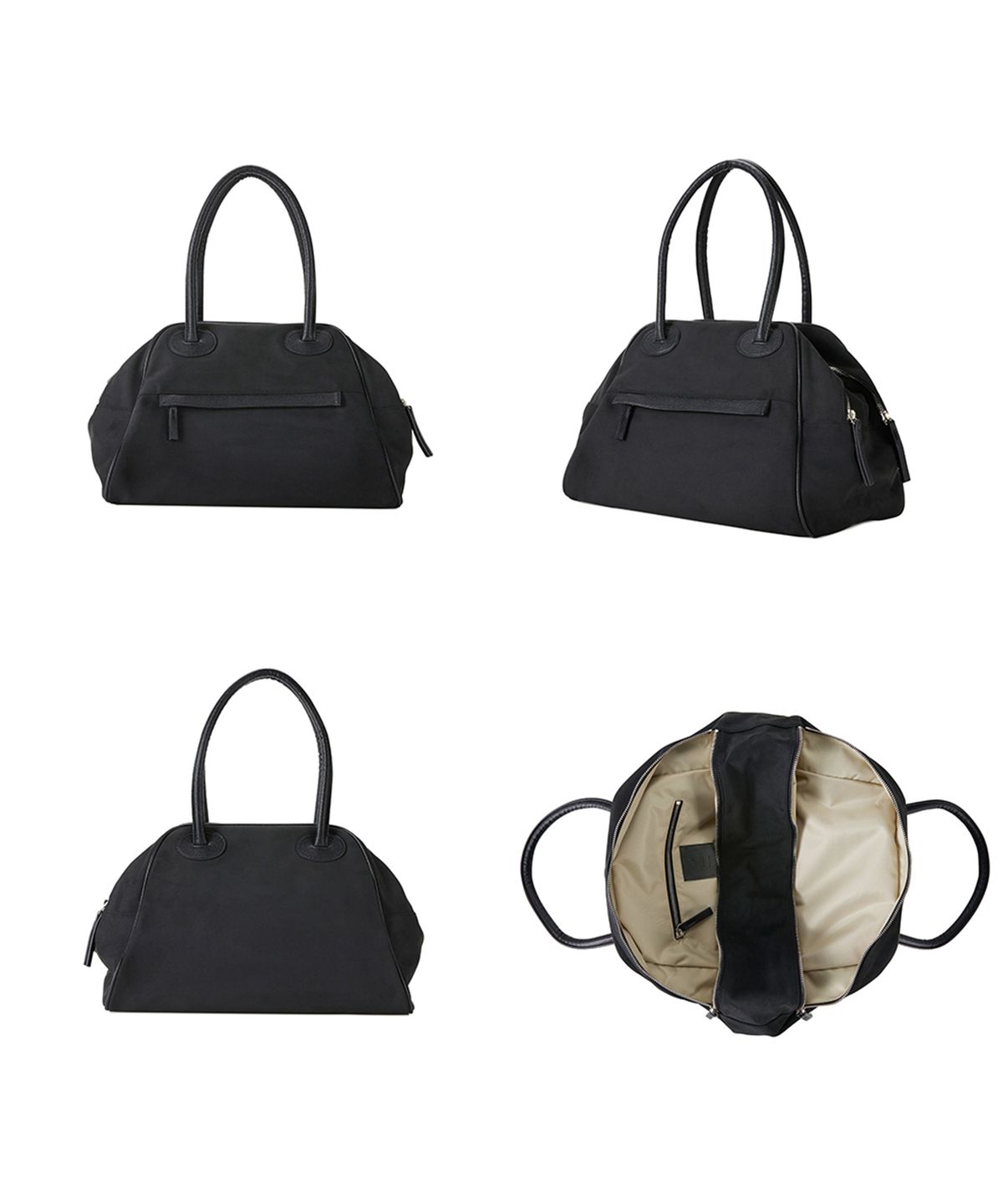 크리스틴프로젝트(CHRISTINE PROJECT) TWO ZIPPER BAG SUEDE ORIGINAL(BLACK PEPPER)