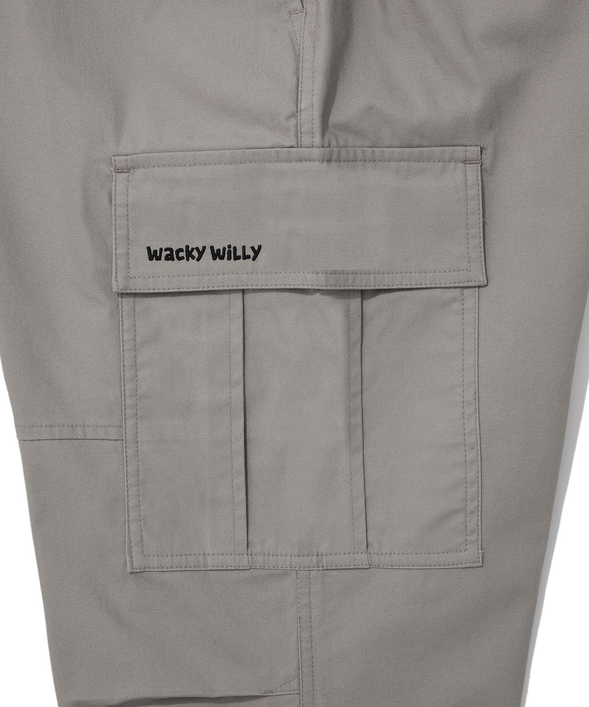 와키윌리(WACKY WILLY) 파라슈트 카고 팬츠 라이트그레이