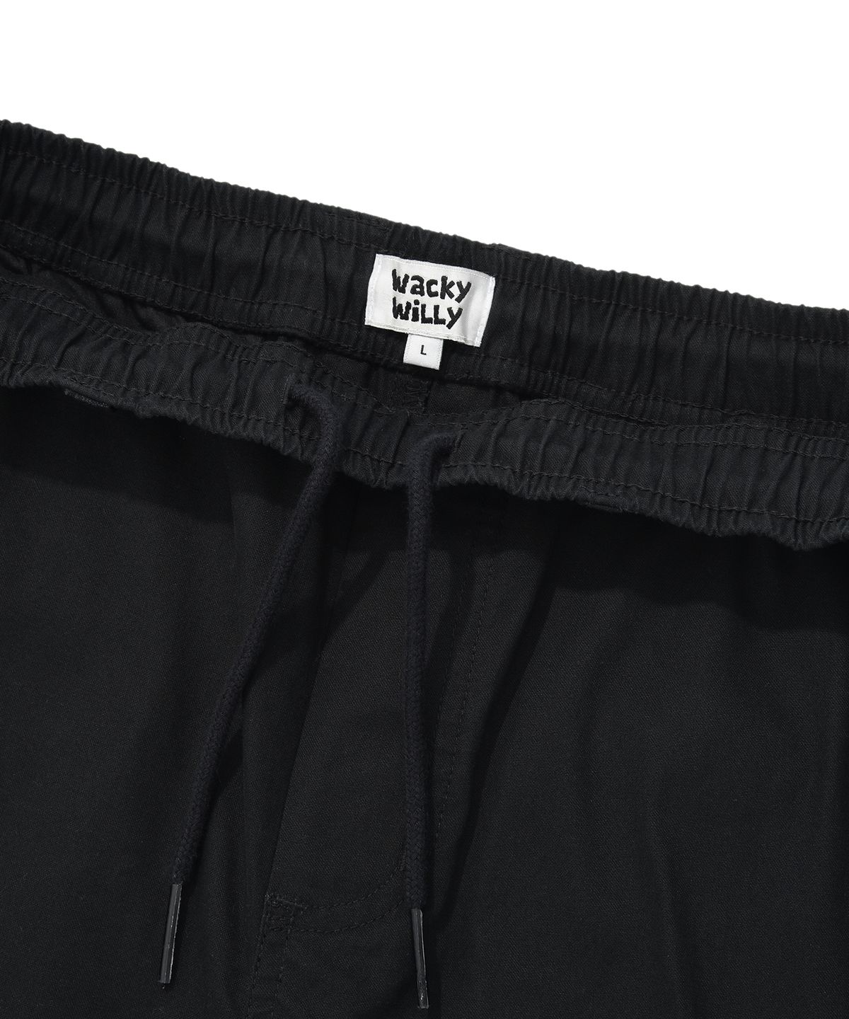 와키윌리(WACKY WILLY) 파라슈트 카고 팬츠 블랙