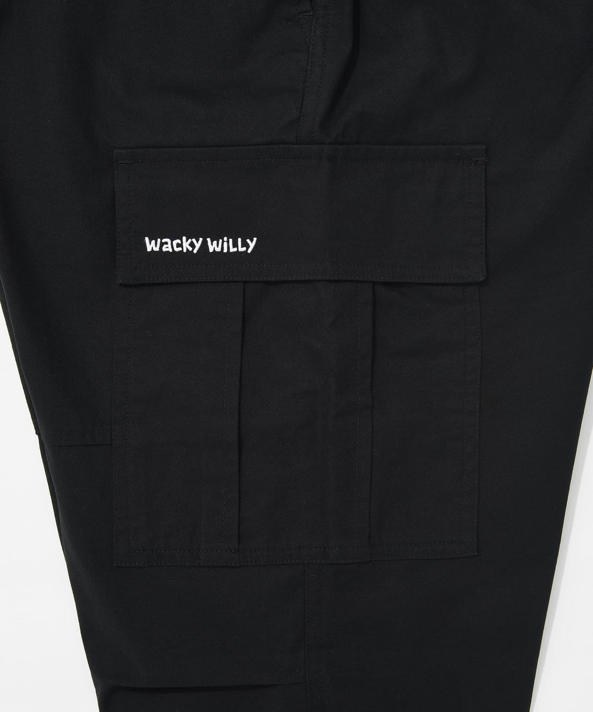와키윌리(WACKY WILLY) 파라슈트 카고 팬츠 블랙