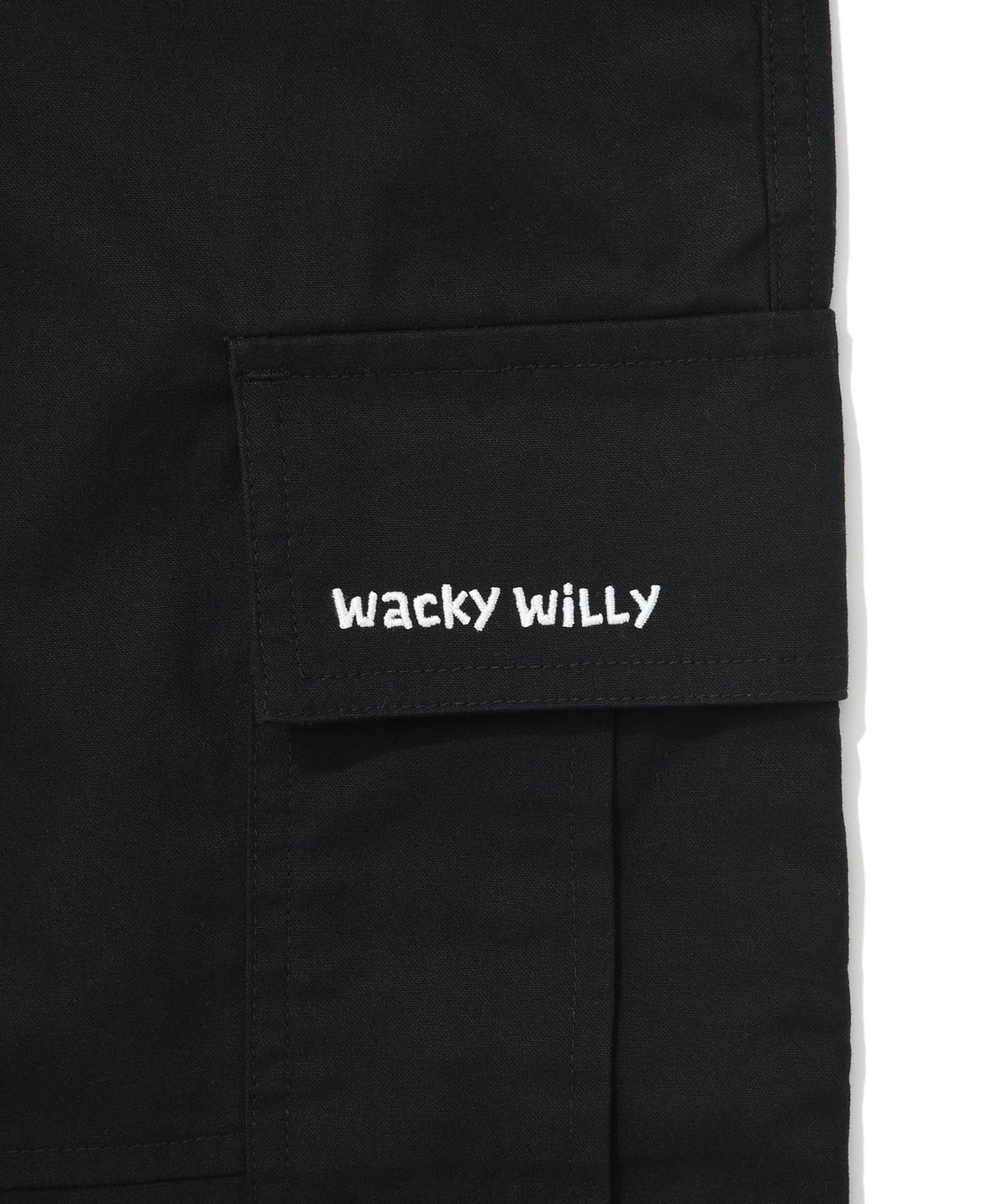 와키윌리(WACKY WILLY) 파라슈트 카고 팬츠 블랙