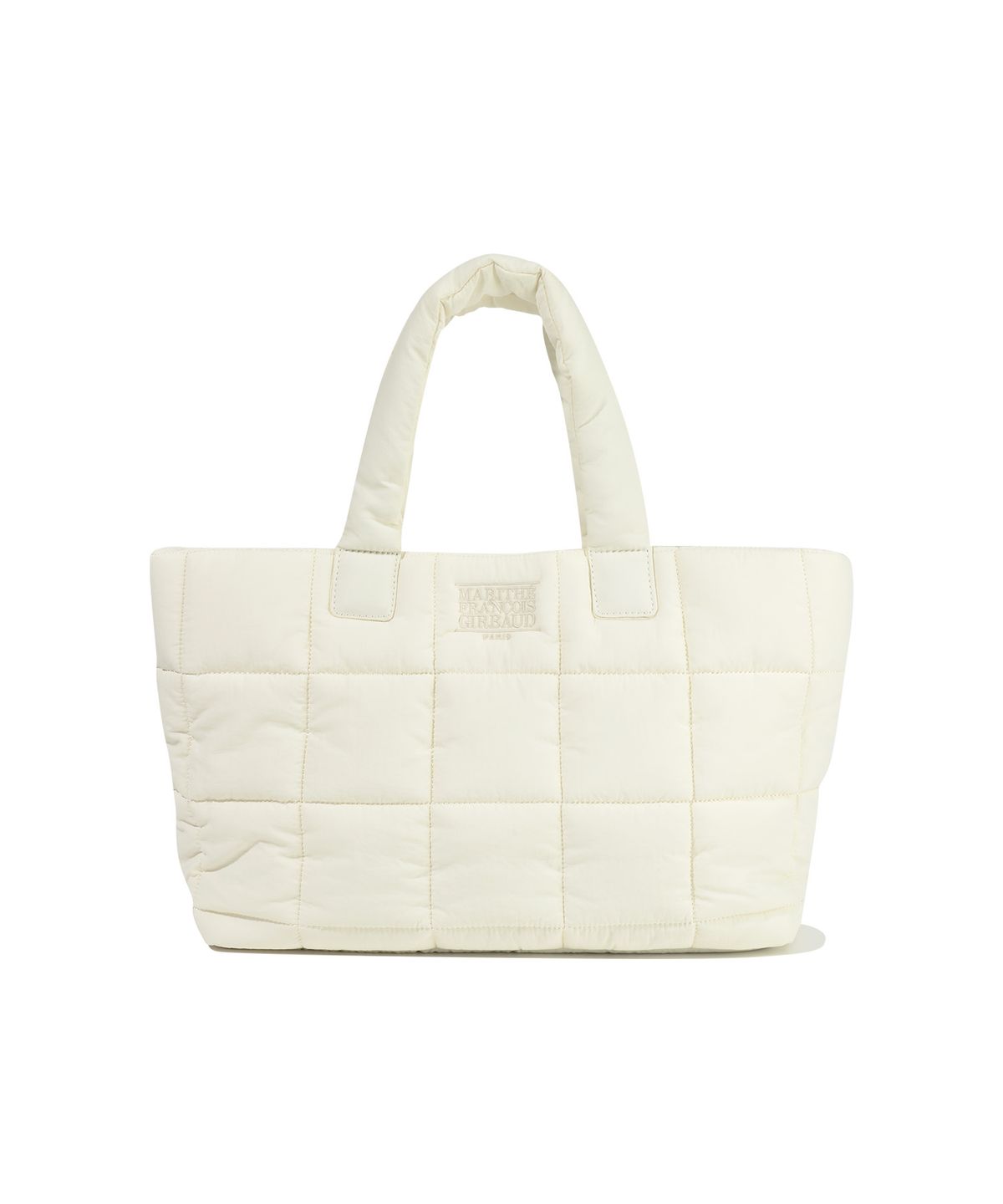 마리떼 프랑소와 저버(MARITHÉ + FRANҪOIS GIRBAUD) CLASSIC LOGO PADDING TOTE BAG ivory