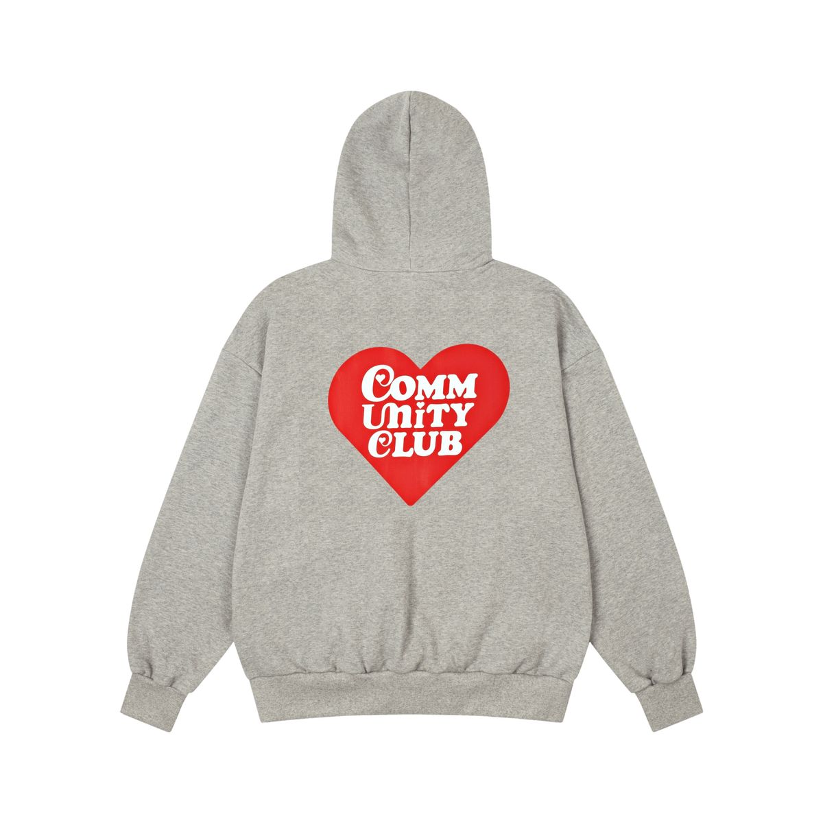 커뮤니티클럽(COMMUNITY CLUB) FULL OF HEARTS HOODIE Gray