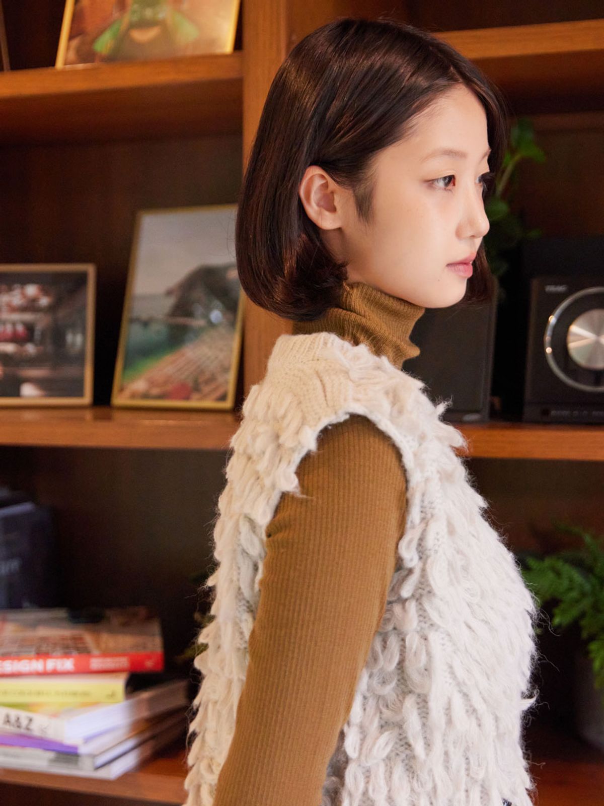 아이홀릭 캐시미어(AYIHOLIC CASHMERE) 루프 퍼 니트 베스트