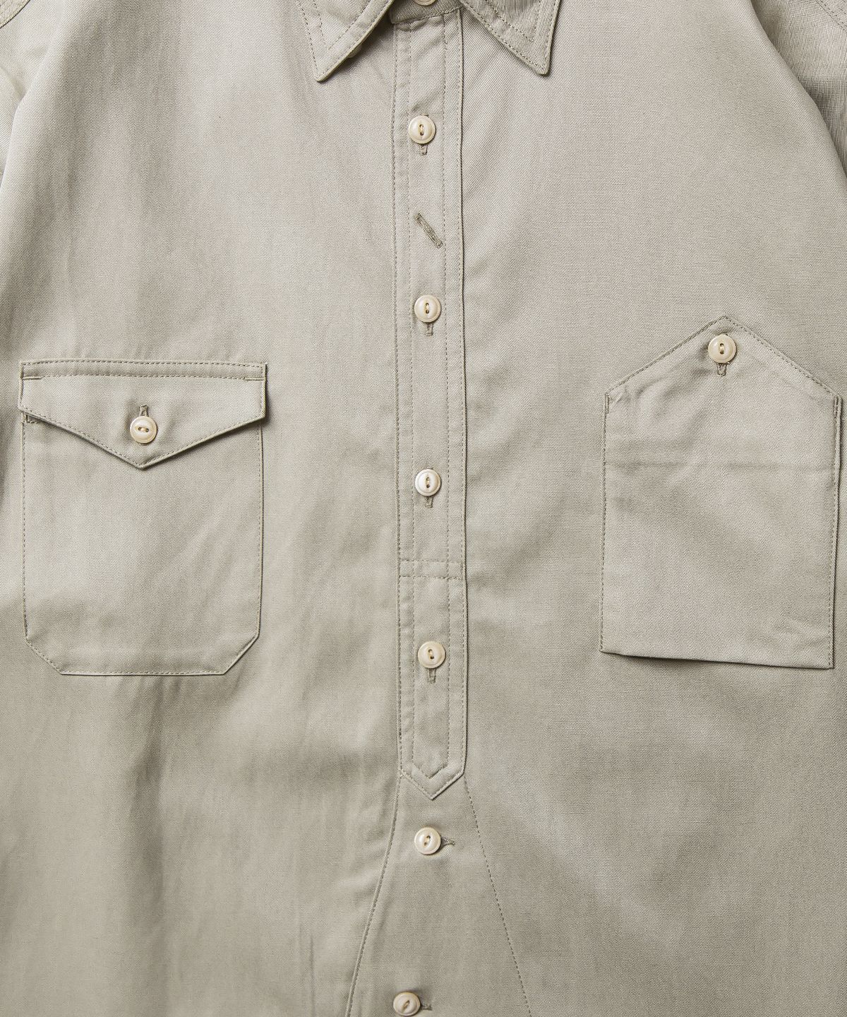 비헤비어(BEHEAVYER) OFFICER B.D SHIRTS khaki beige