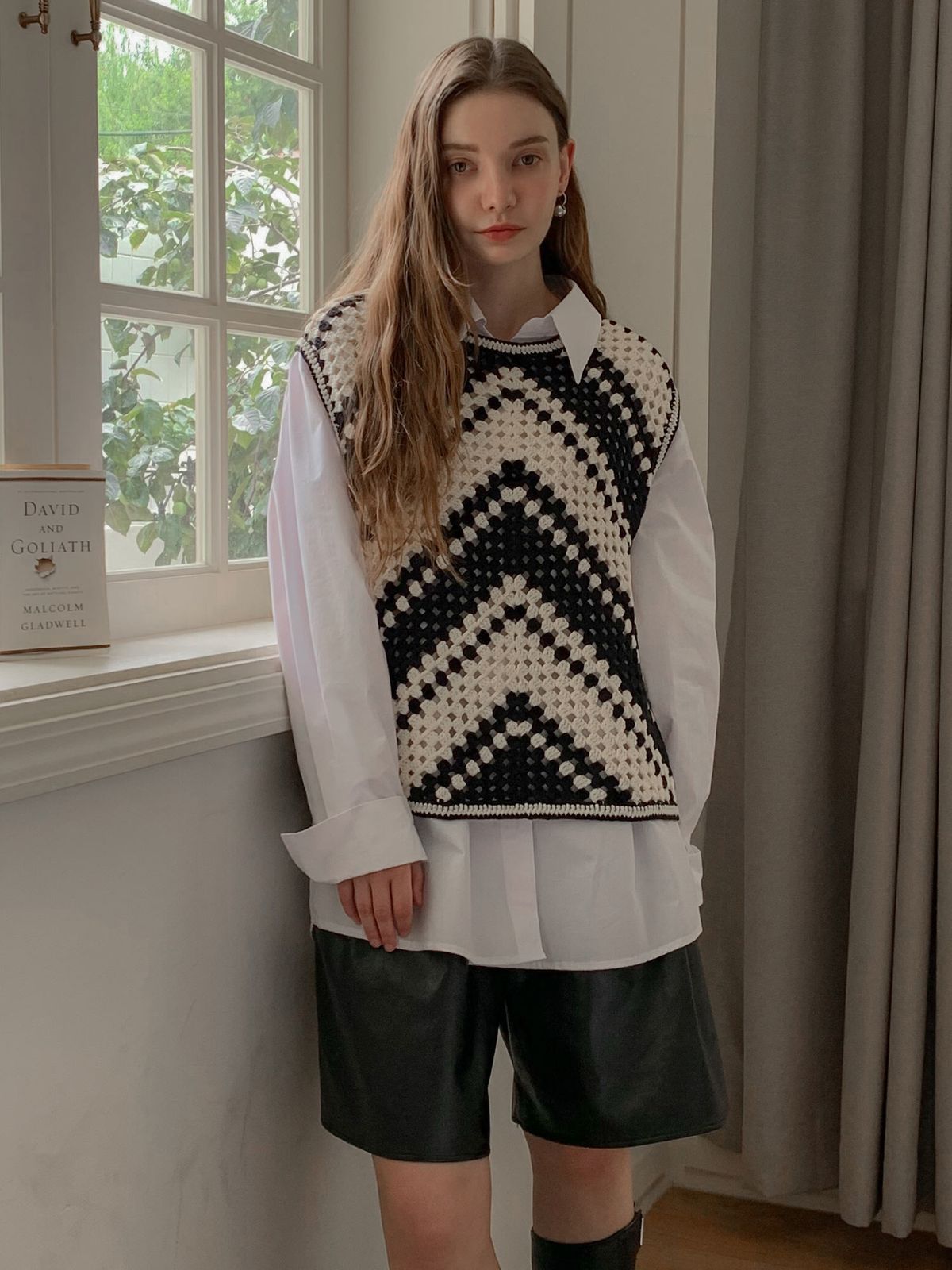 바스카라(VASCARA) Handmade Mix Patterned Knit Vest