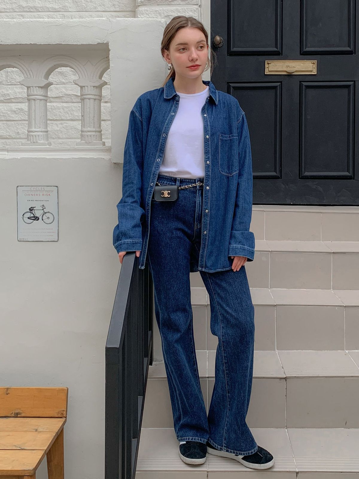 바스카라(VASCARA) One Pocket Oversized-fit Denim Shirt (2colors)