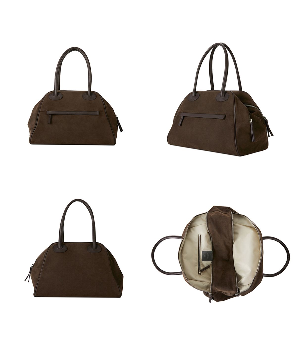크리스틴프로젝트(CHRISTINE PROJECT) TWO ZIPPER BAG SUEDE ORIGINAL(BROWNIE)
