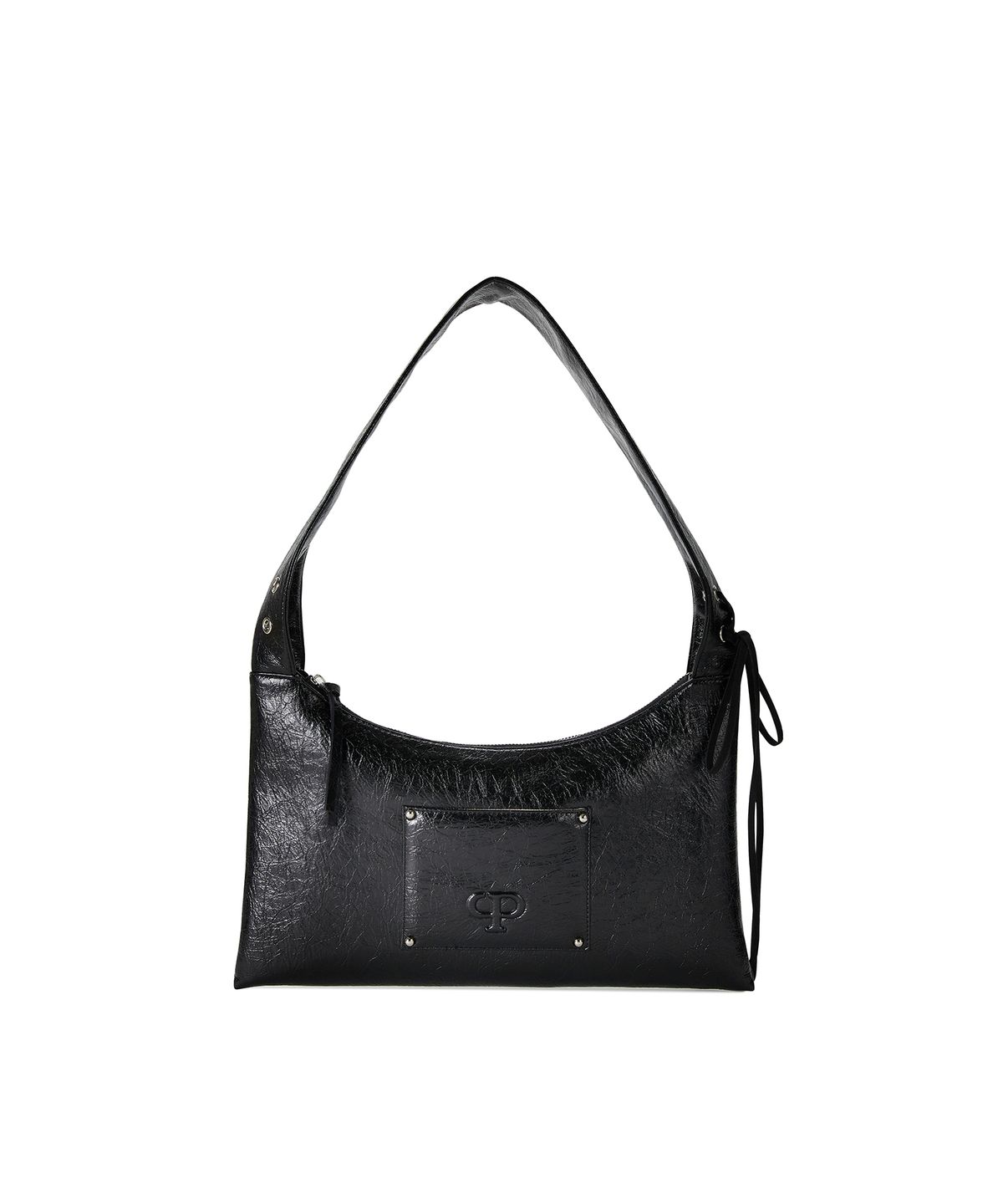 크리스틴프로젝트(CHRISTINE PROJECT) EYELET FLAT SHOULDER BAG(BLACK PEPPER)