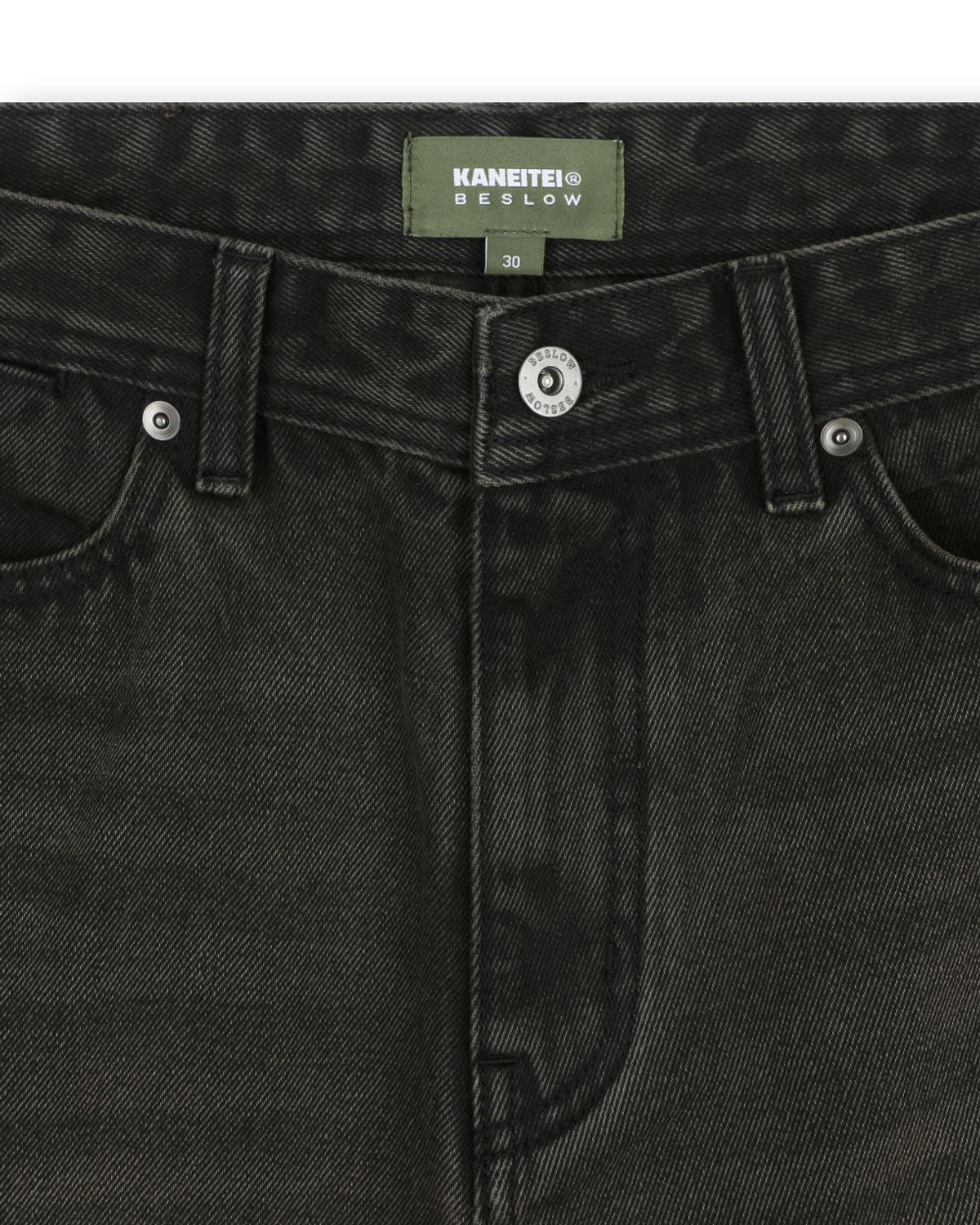 비슬로우(BESLOW) [비슬로우X카네이테이]TWIST SEAM DENIM PANTS BLACK BROWN