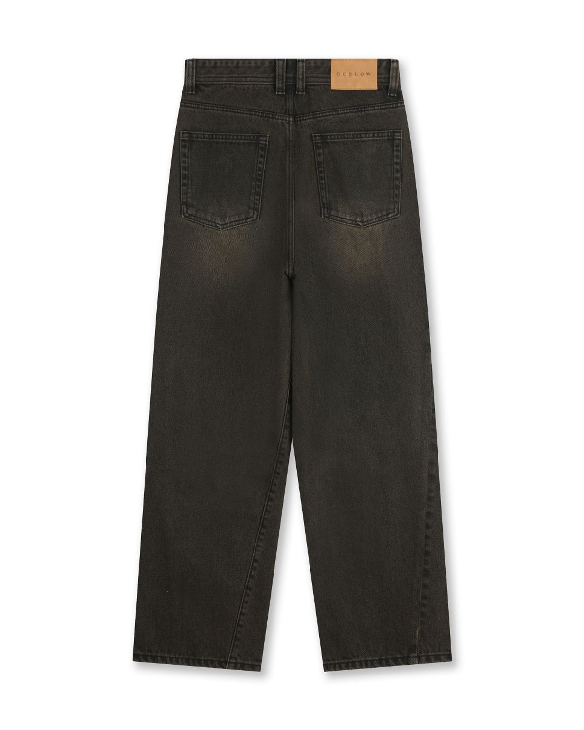 비슬로우(BESLOW) [비슬로우X카네이테이]TWIST SEAM DENIM PANTS BLACK BROWN