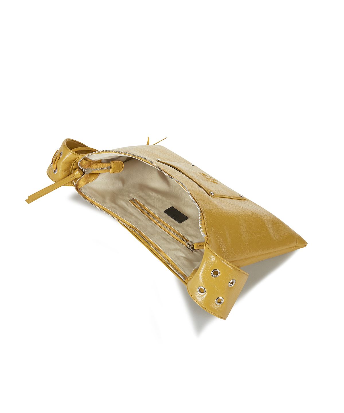 크리스틴프로젝트(CHRISTINE PROJECT) EYELET FLAT SHOULDER BAG(MUSTARD)
