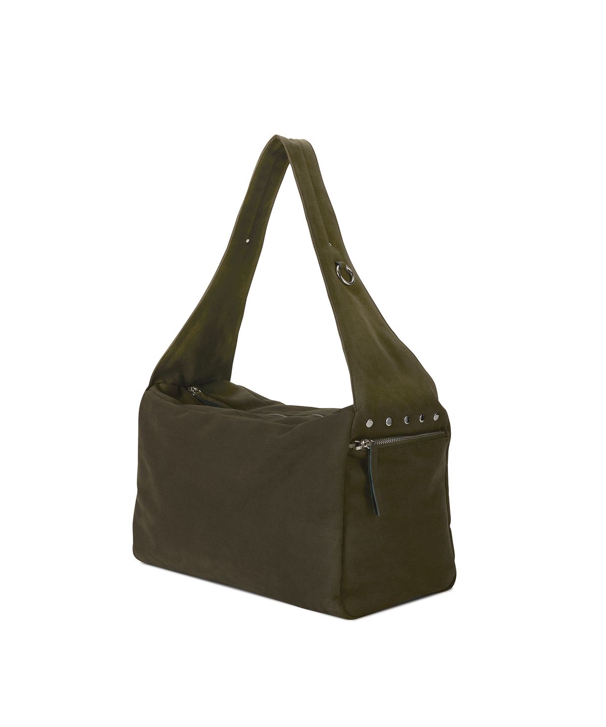 크리스틴프로젝트(CHRISTINE PROJECT) STUD SUEDE BULKY BAG(MATCHA)