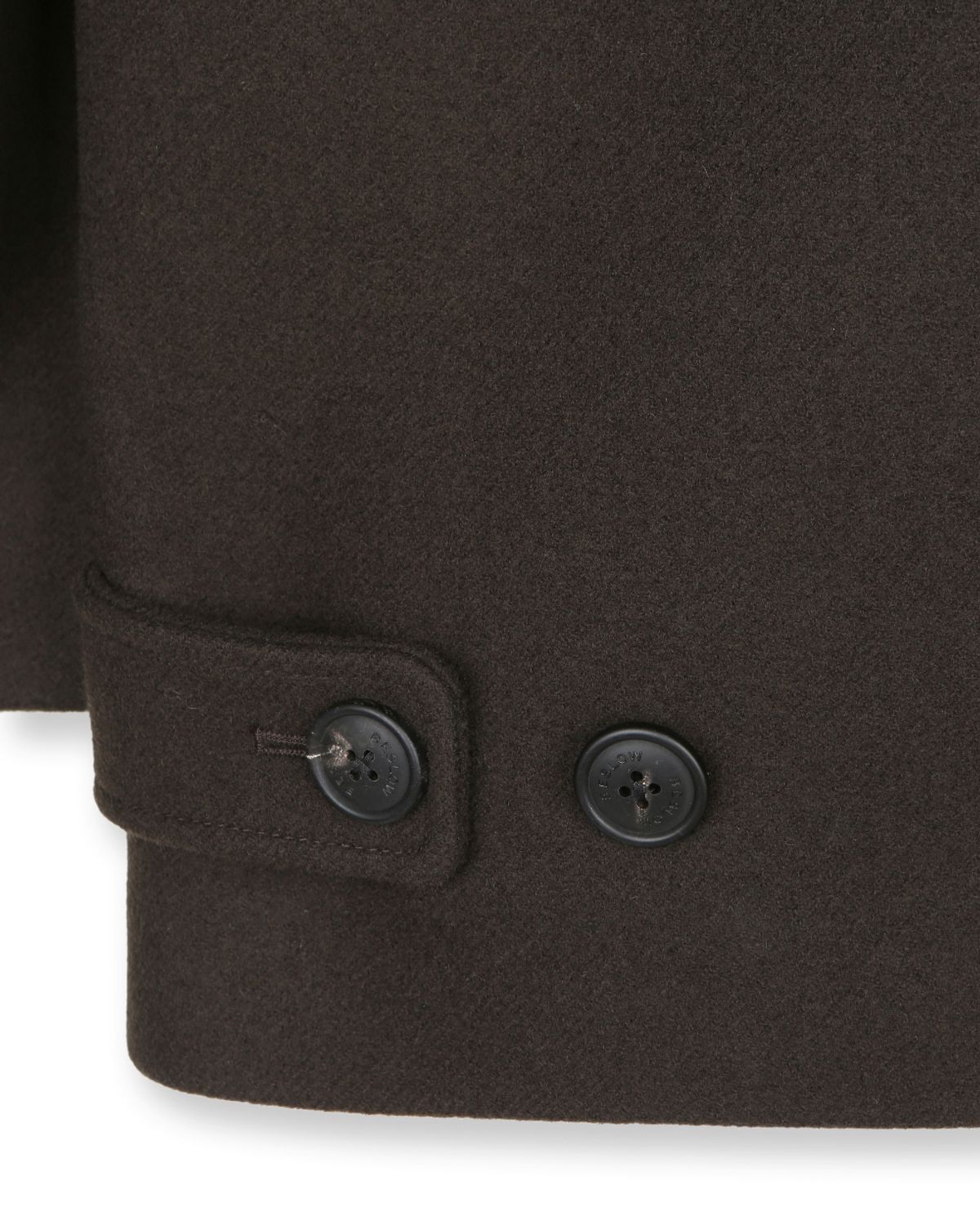비슬로우(BESLOW) OVERSIZED PEA COAT DARK BROWN