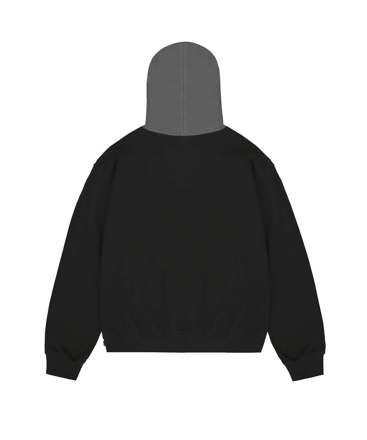 오픈야드(오와이)(OPENYARD(OY)) CONTRAST LOGO HOODIE - BLACK