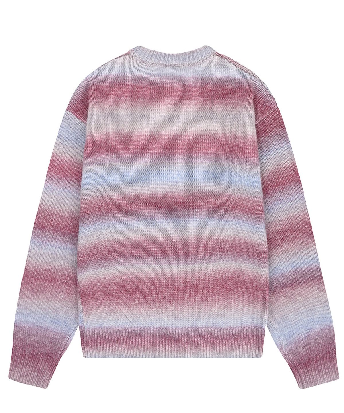 오픈야드(오와이)(OPENYARD(OY)) HAIRY GRADIENT STRIPED KNIT - RED