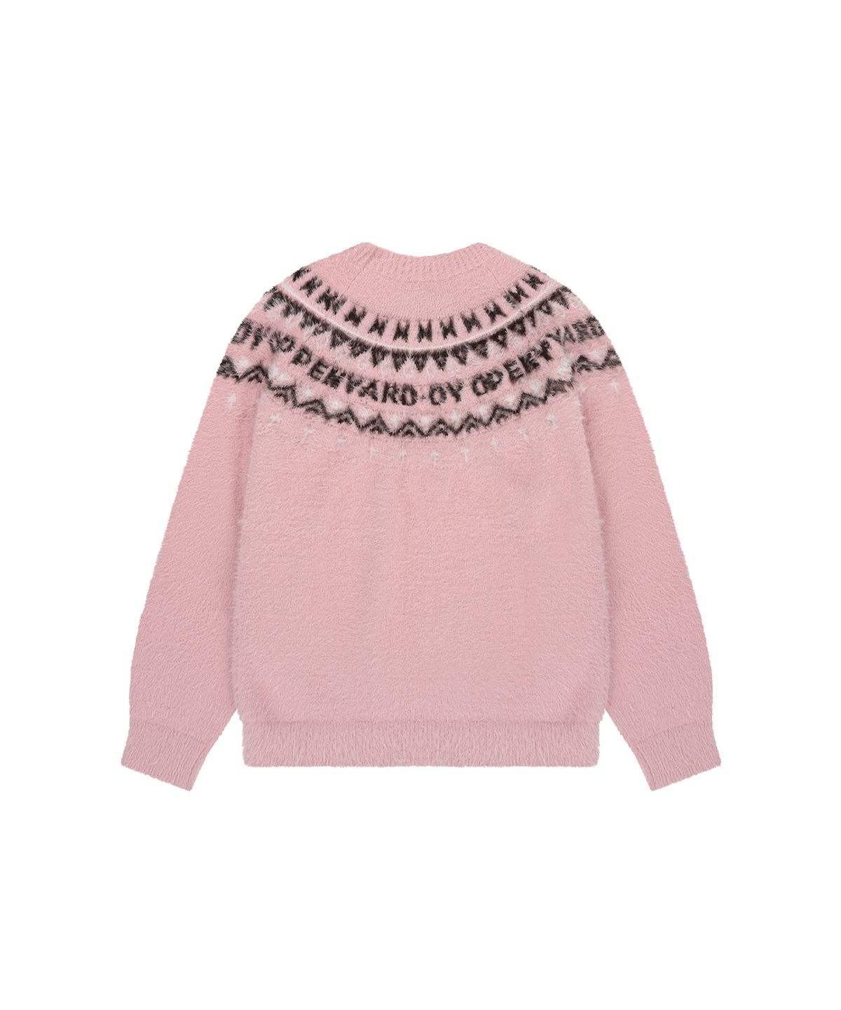 오픈야드(오와이)(OPENYARD(OY)) NORDIC LOGO HAIRY KNIT - PINK
