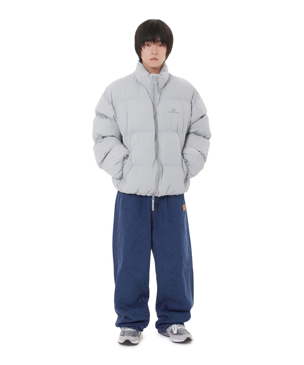 오픈야드(오와이)(OPENYARD(OY)) LOGO PUFFER JACKET - GREY