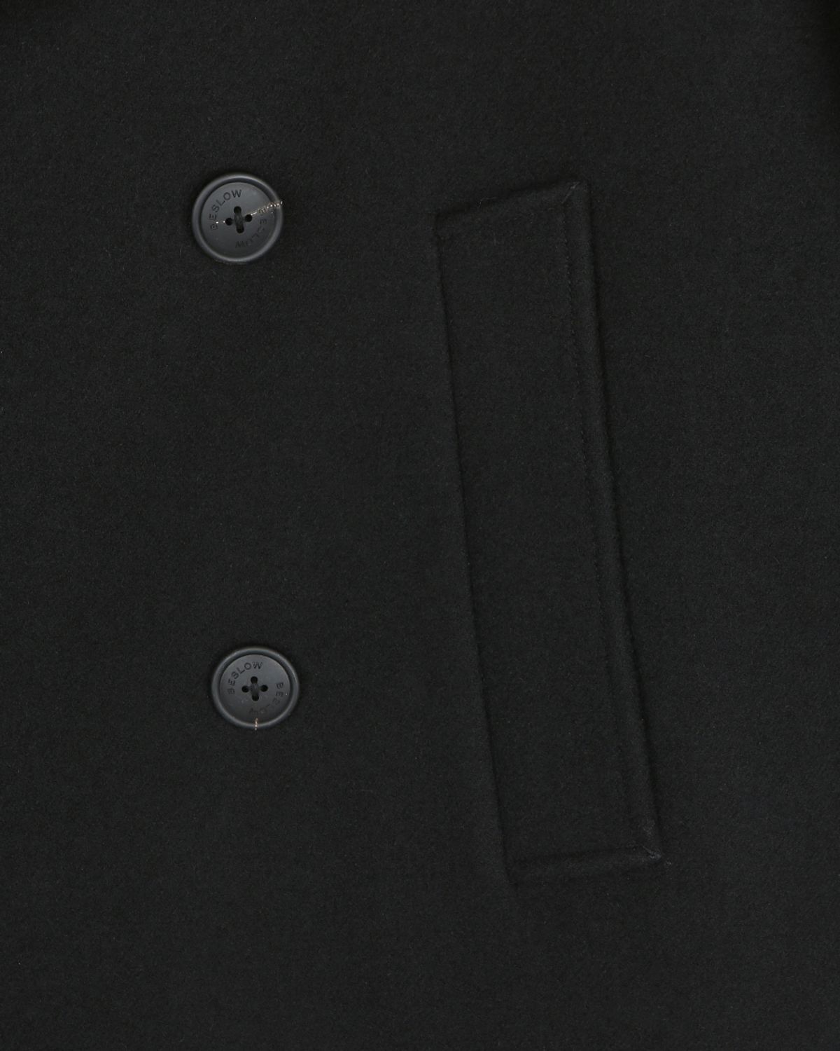 비슬로우(BESLOW) OVERSIZED PEA COAT BLACK