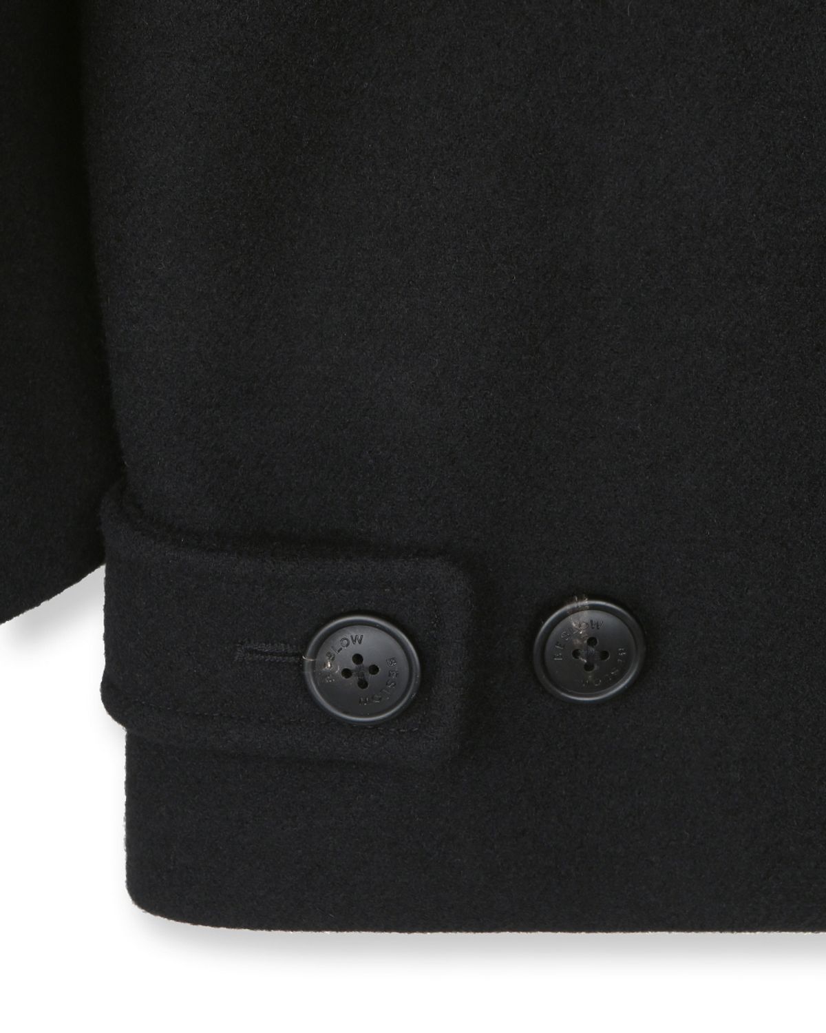 비슬로우(BESLOW) OVERSIZED PEA COAT BLACK