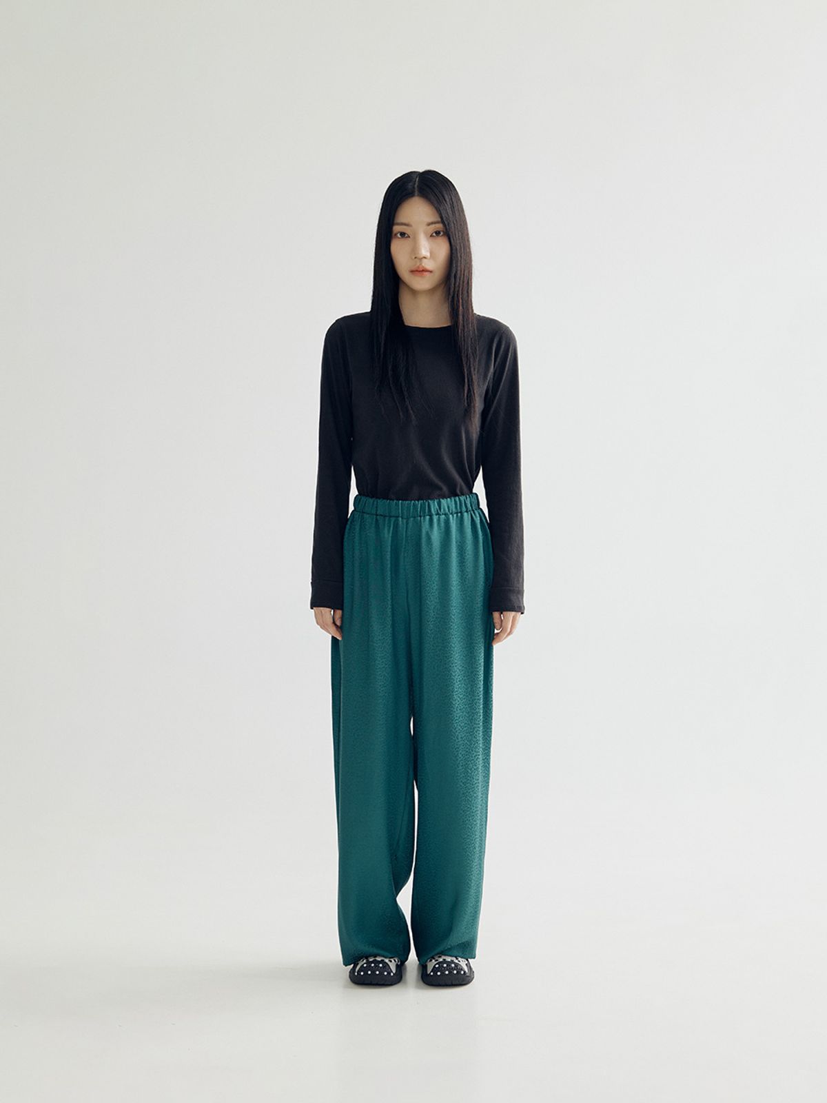 봄날 부티크(BOMNAL BOUTIQUE) 레오파드 팬츠 _ 딥그린