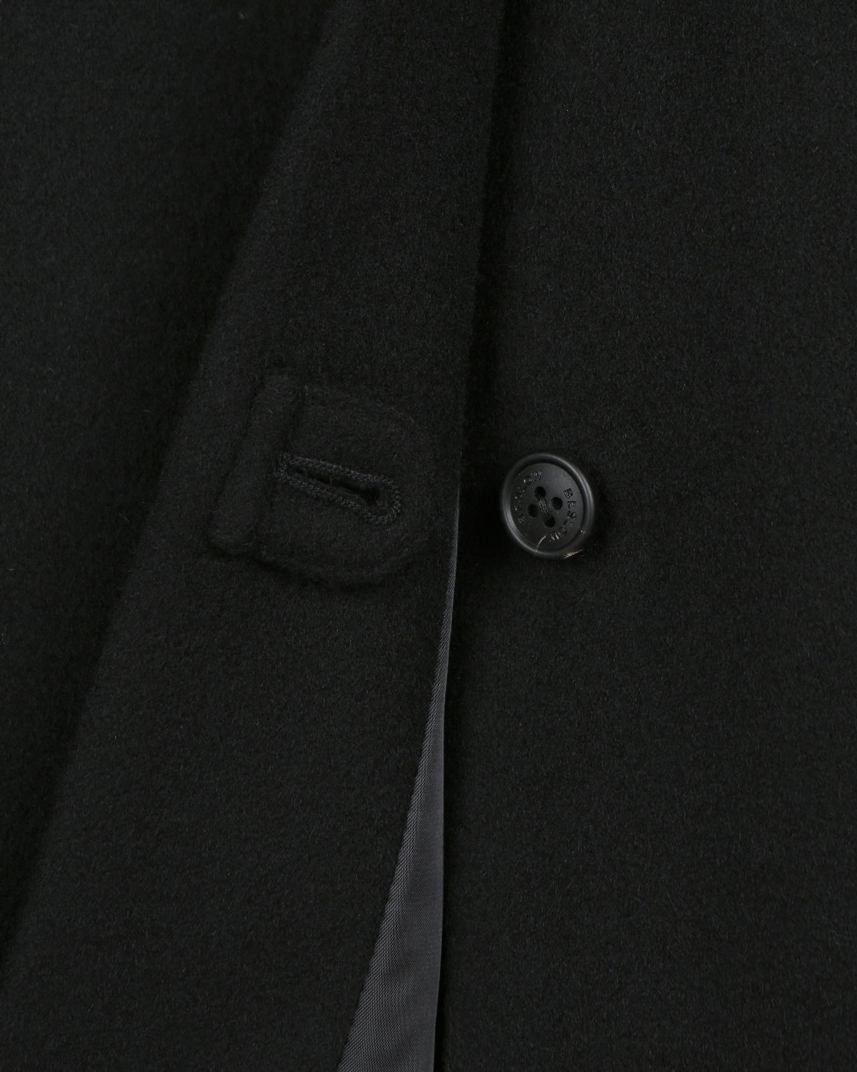 비슬로우(BESLOW) OVERSIZED CASHMERE SINGLE COAT BLACK