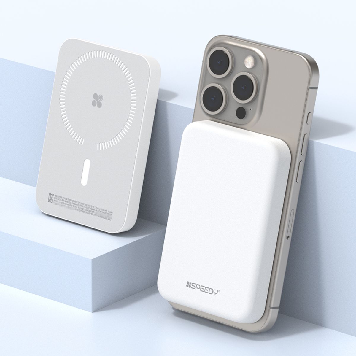 스피디(SPEEDY) 10W 맥세이프 보조배터리 5000mAh (+링 스티커)