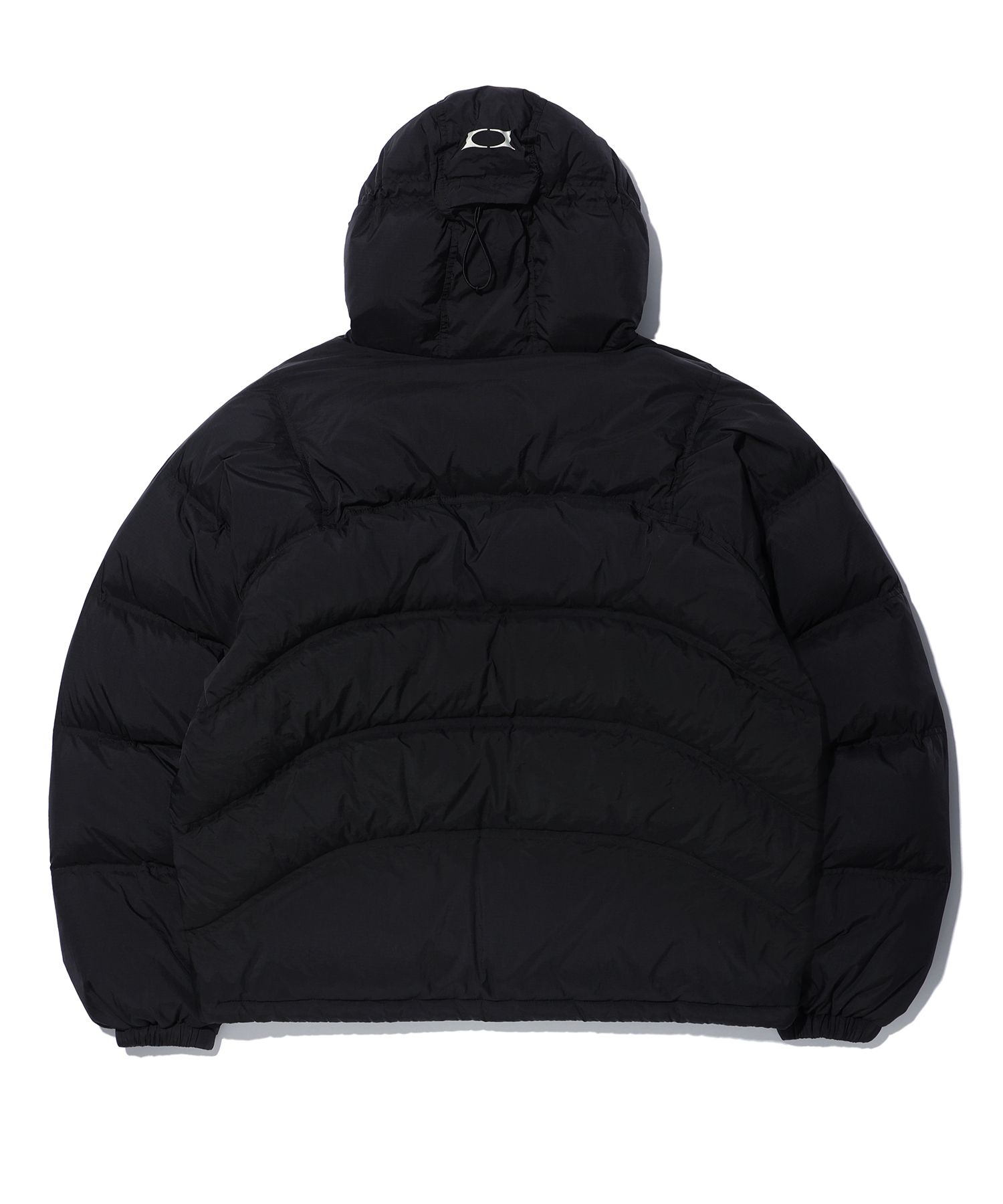 MUSINSA公式 | CRITIC WORMHOLE HOODED DOWN PUFFER JACKET BLACK