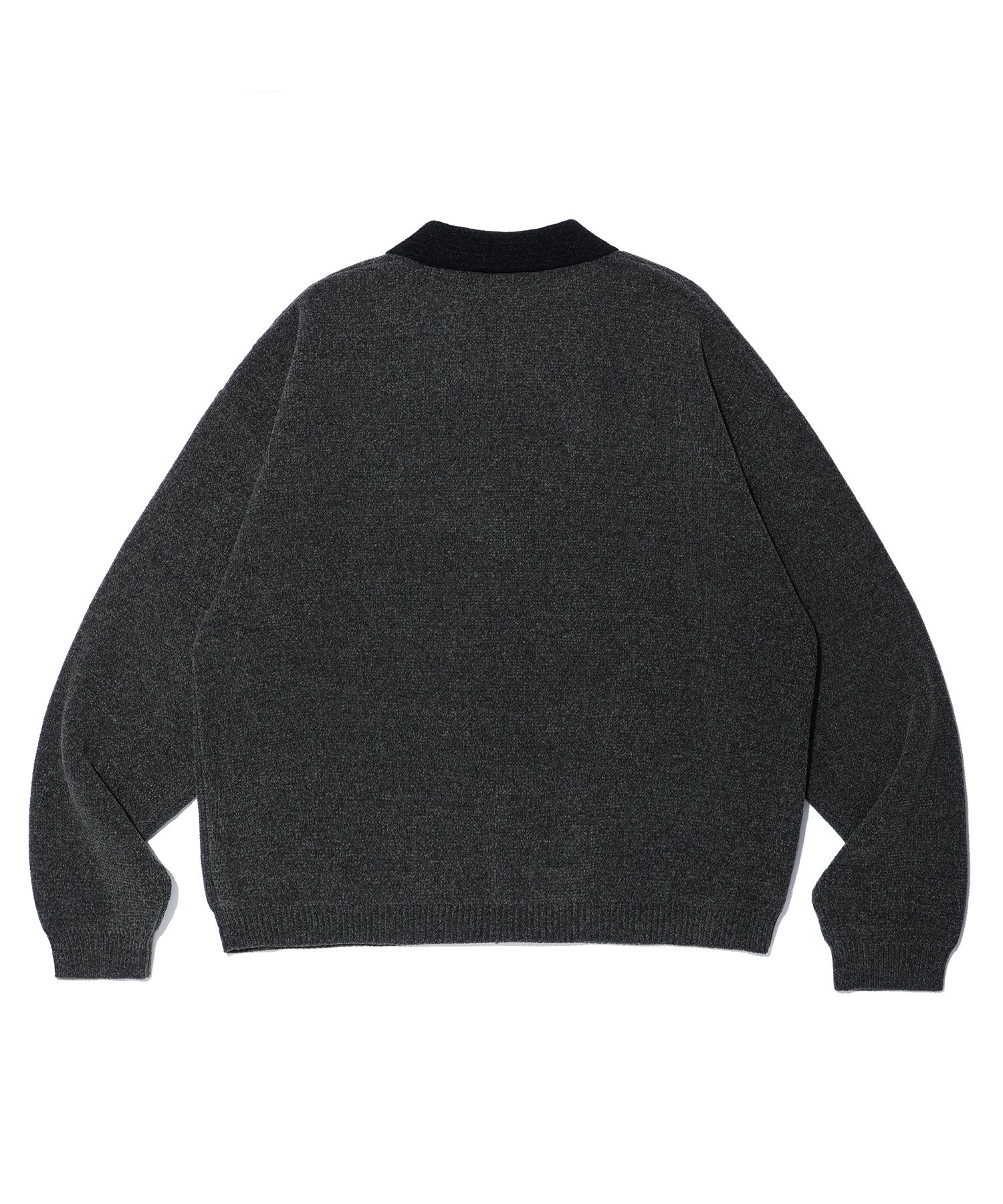 MUSINSA | CRITIC WORK JACKET KNIT ZIP UP CHARCOAL