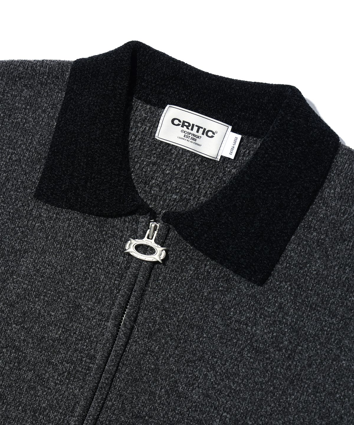 크리틱(CRITIC) WORK JACKET KNIT ZIP UP CHARCOAL
