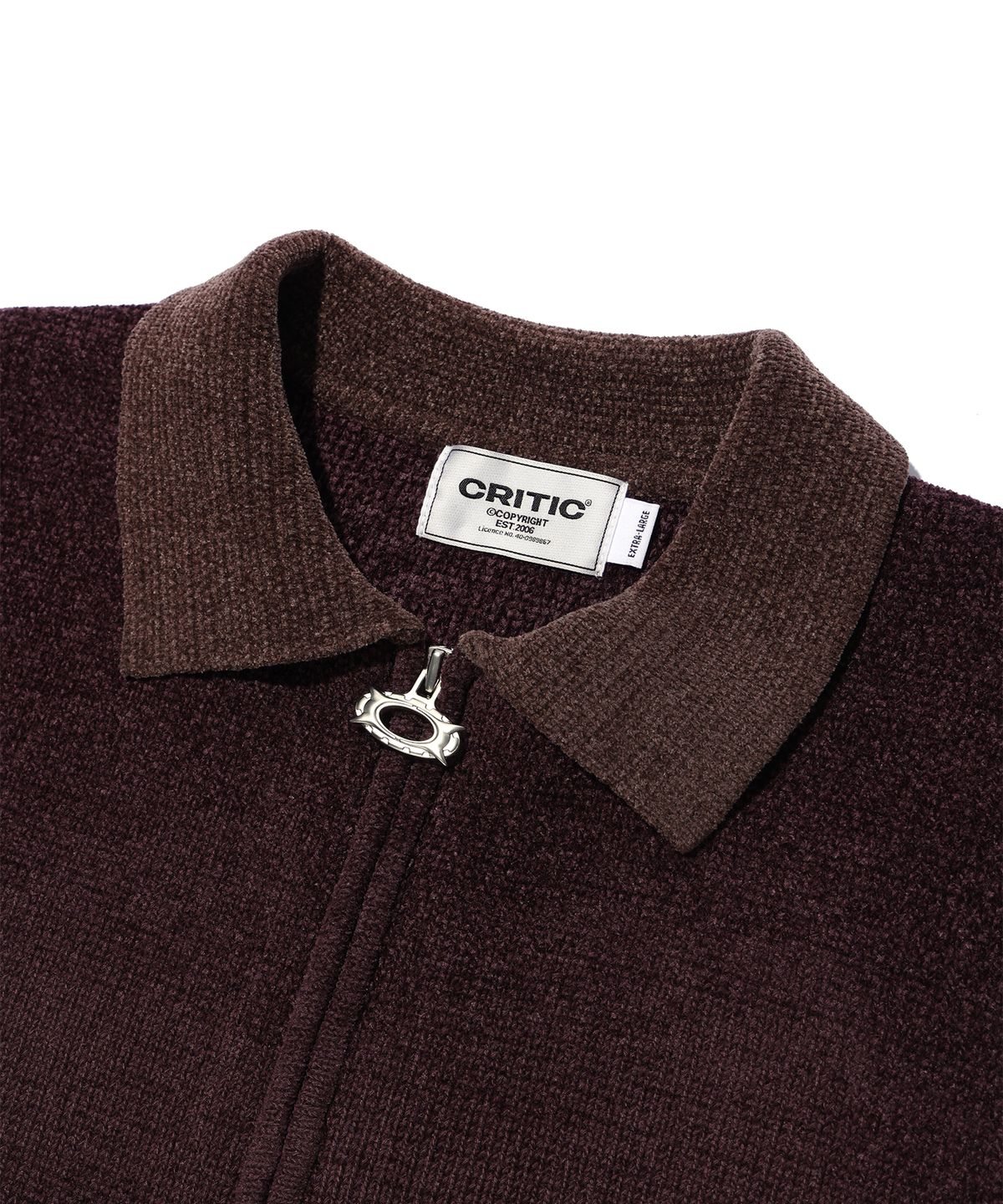 크리틱(CRITIC) WORK JACKET KNIT ZIP UP PURPLE